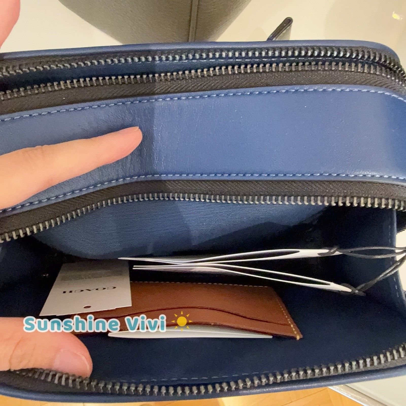 Coach NWT Coach Wyatt Crossbody Bag CBG14 Denim/Deep Blue Size ONE SIZE - 4 Thumbnail