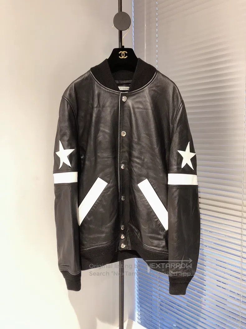 Givenchy Givenchy Hot Sale Black Star Pattern Leather Jacket Size US L / EU 52-54 / 3 - 1 Thumbnail
