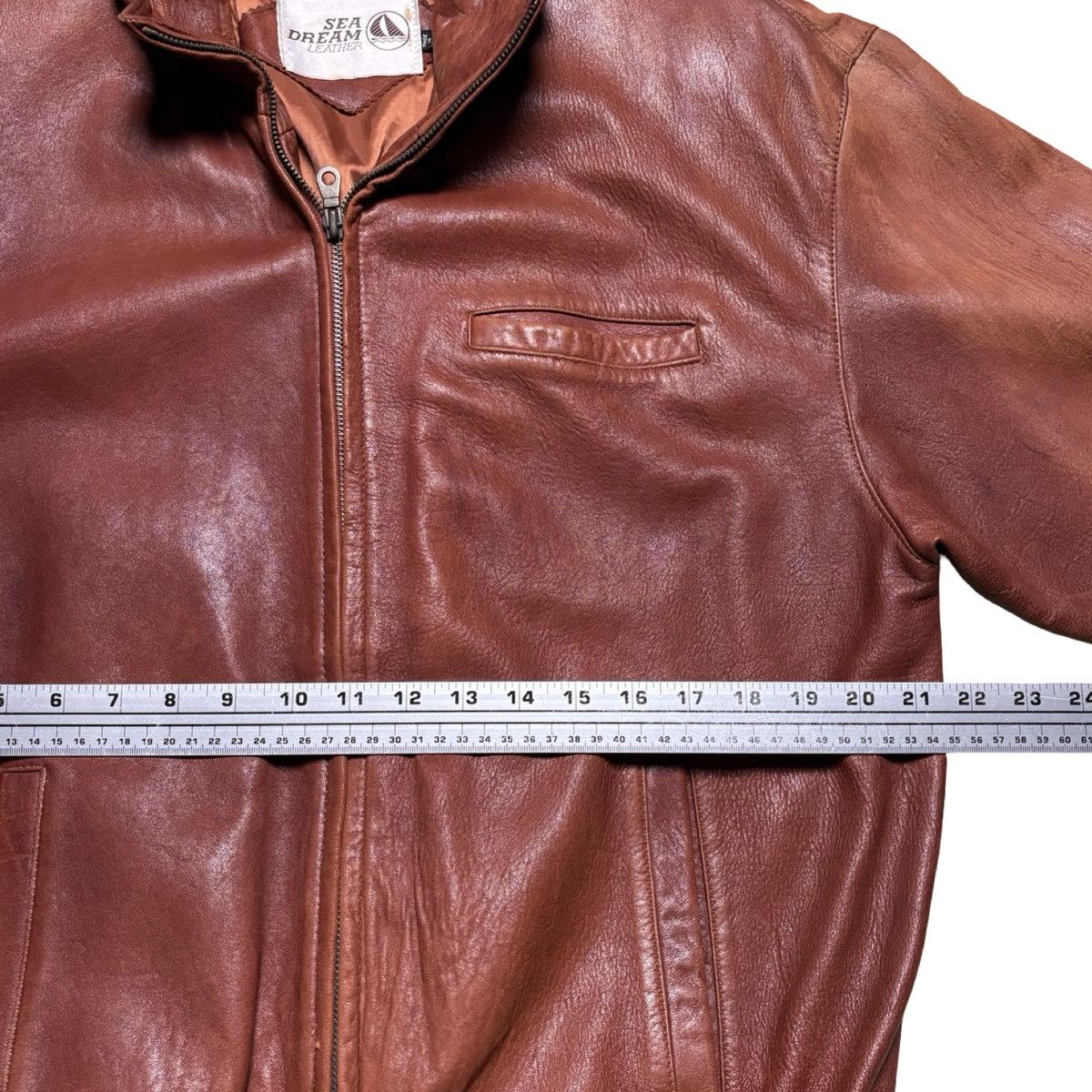 Other Vintage Sea Dream Leather Brown Leather Bomber Jacket Fade L Size US L / EU 52-54 / 3 - 5 Thumbnail