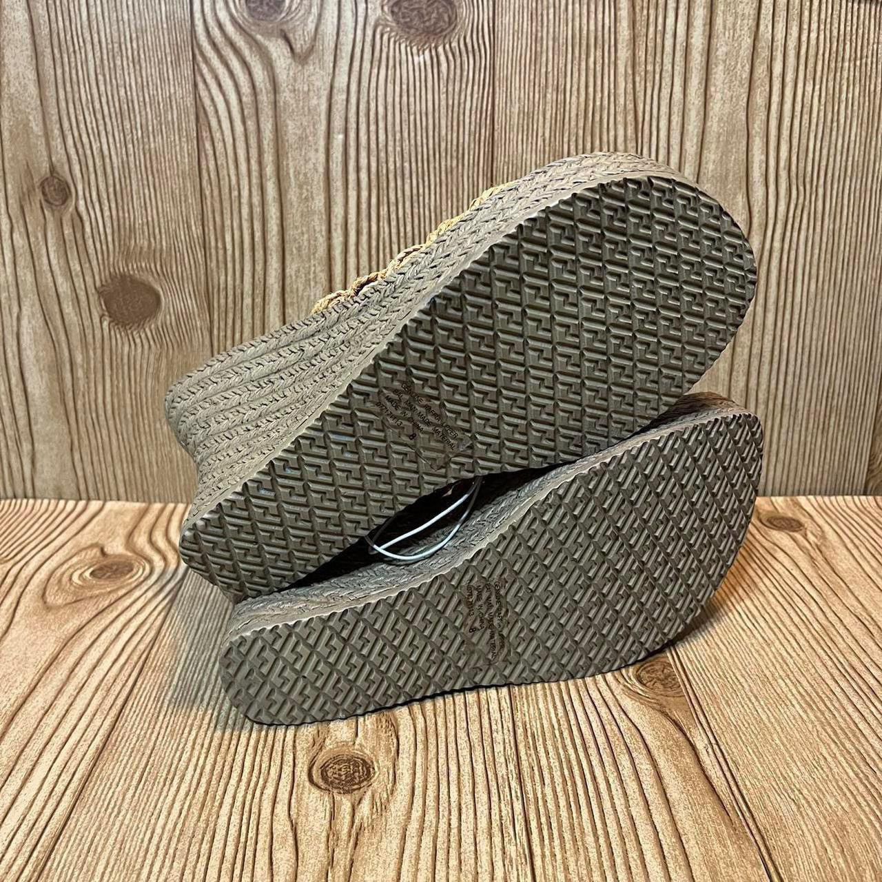 Other Vintage Y2K 2000s Xhilaration Beige Boho Woven Chunky wedge Size US 8 / IT 38 - 4 Thumbnail