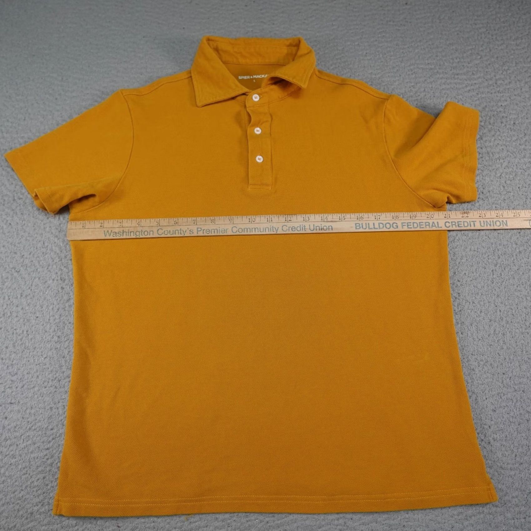 Vintage Spier & Mackay Polo Shirt Mens L Yellow Cotton Knit Solid Short Sleeve Casual Preppy Shirt Size US L / EU 52-54 / 3 - 4 Thumbnail