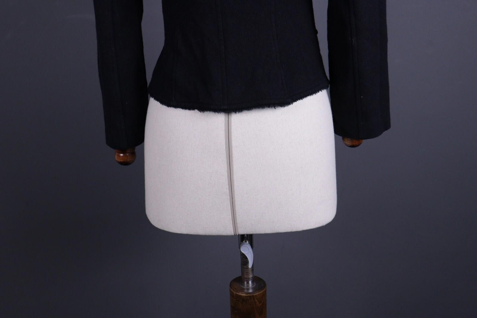 Designer Marc Cain Black Lagenlook Wool Blazer Jacket Size 3 Size M / US 6-8 / IT 42-44 - 8 Thumbnail