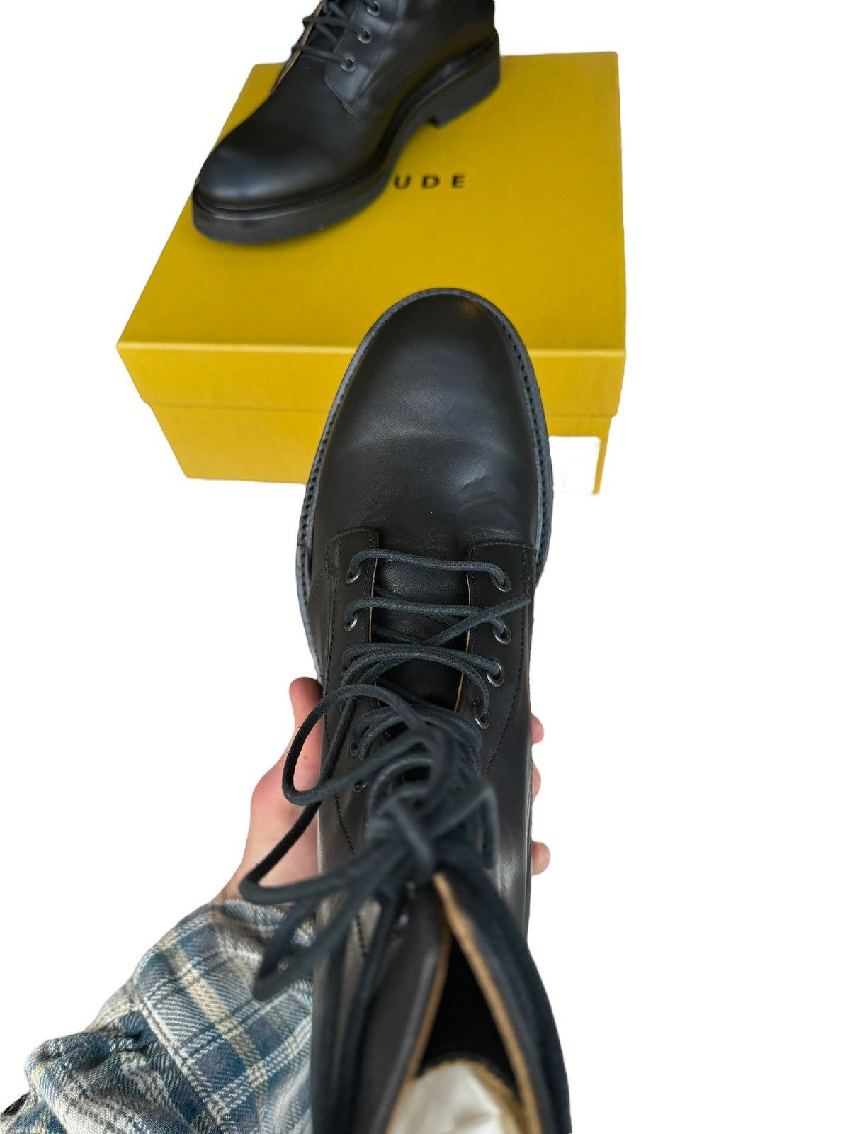 Rhude Combat Boot Matte Italian Leather (Black) Size US 9 / EU 42 - 10 Thumbnail