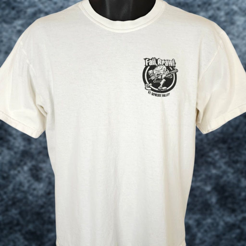 Gildan VINTAGE Lacrosse Fall Brawl T Shirt Mens Size Medium White Y2K Genesee Valley Halloween Pumpkin Size US M / EU 48-50 / 2 - 1 Thumbnail