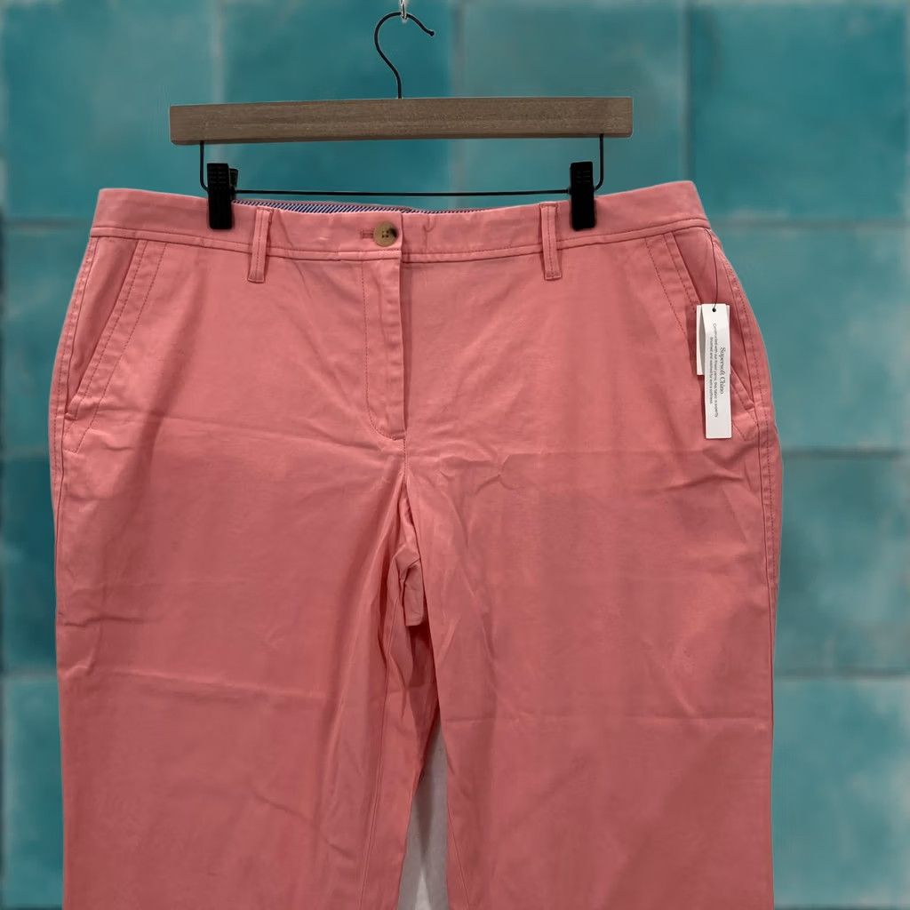 Talbots Talbots Chino Pants Womens 14P Pink Relaxed Supersoft Petite Ankle Casual Preppy Size 36" / US 14 / IT 50 - 1 Thumbnail
