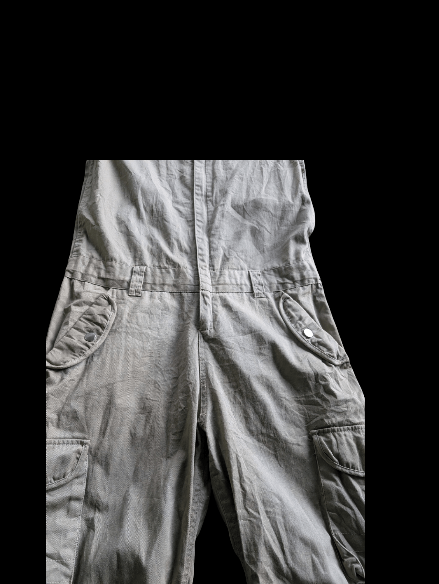 Japanese Brand Bernings Sho Black Label Skull Baggy Cargo Overall Size US 35 - 7 Thumbnail