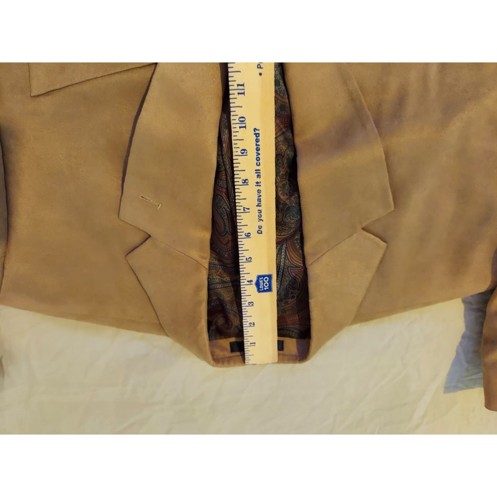 Polo Ralph Lauren Polo Ralph Lauren Blazer 44R Mens Beige Cotton Solid Single-Breasted Notch Lapel Jacket Regular Size Mens Size US XXL / EU 58 / 5 - 7 Thumbnail