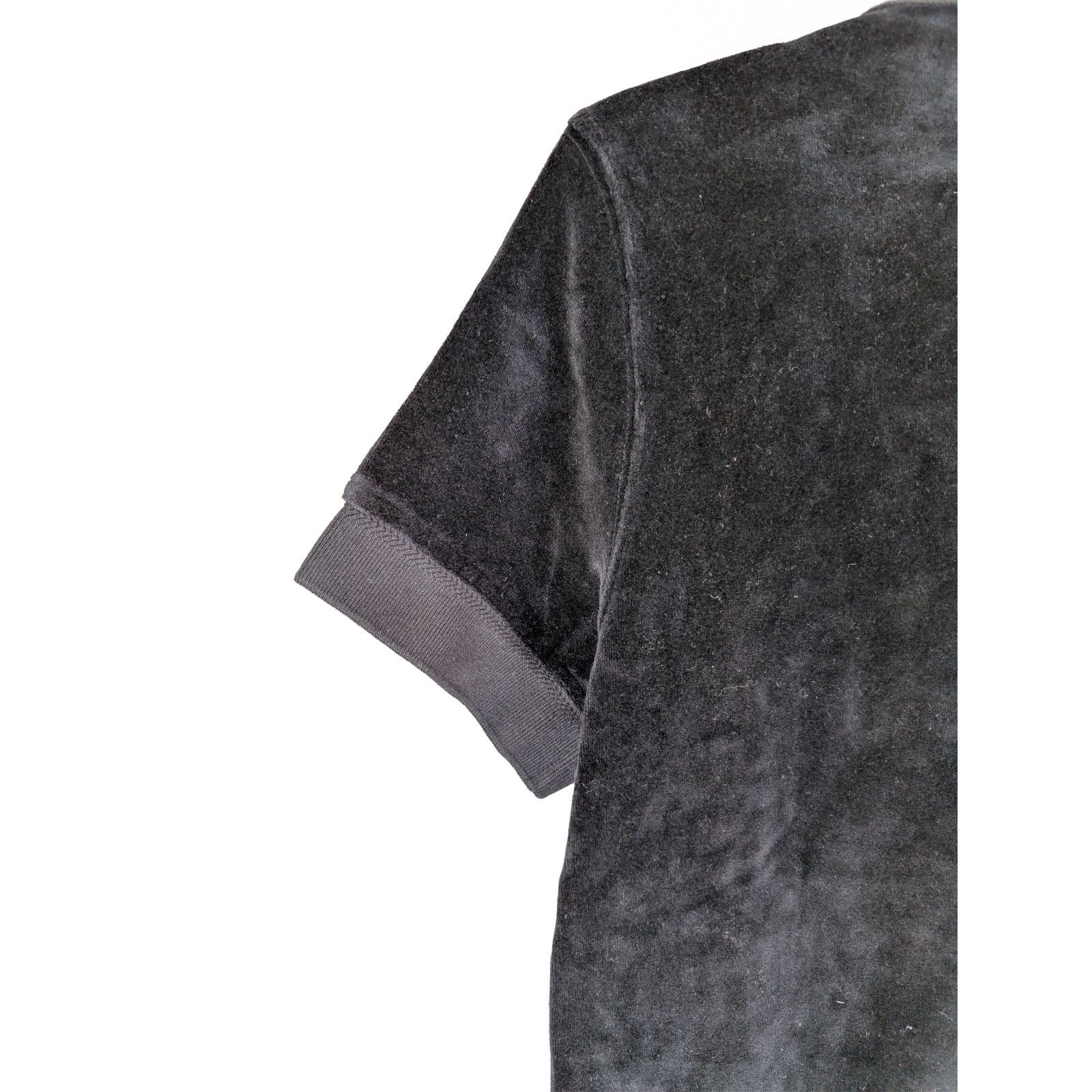 Tom Ford o1rshd1 CC20 Black Modal Velour Polo Shirt in Black Size US M / EU 48-50 / 2 - 14 Thumbnail