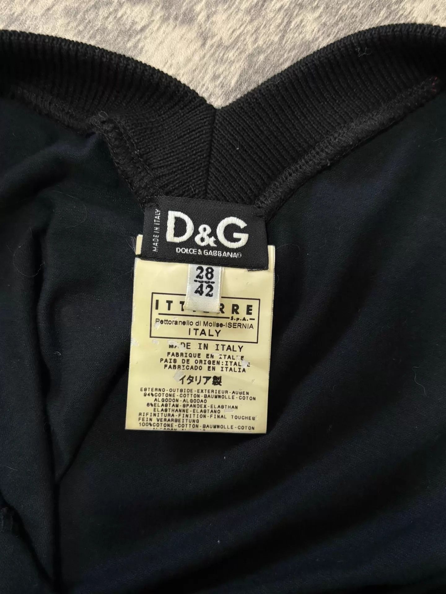 Dolce & Gabbana D&G women's V-neck Logo Print Cotton-Silk Sporty Dress 42 Size M / US 6-8 / IT 42-44 - 8 Thumbnail