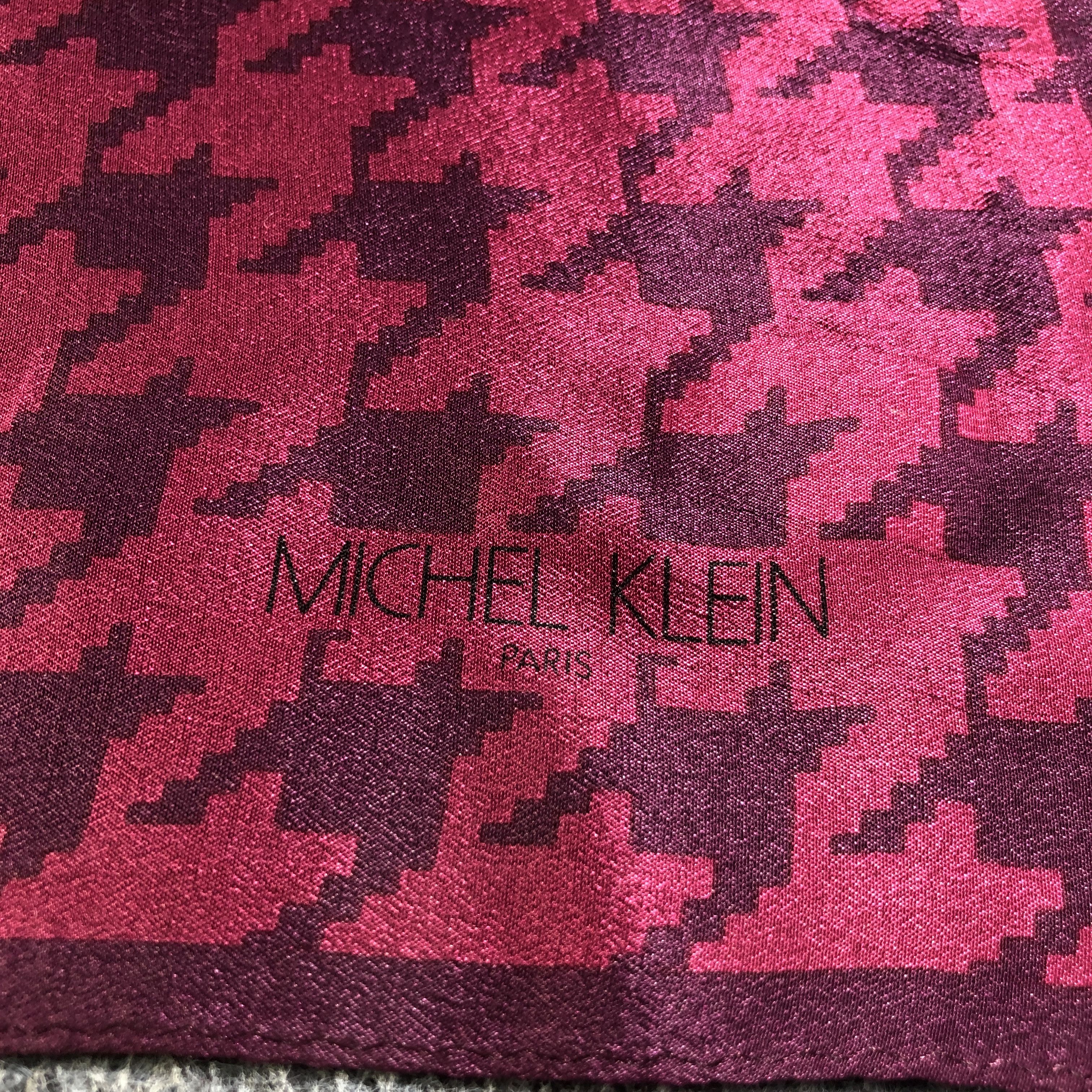 Michel Klein Michel Klein Houndstooth Silk Scarf M1043 Size ONE SIZE - 4 Thumbnail