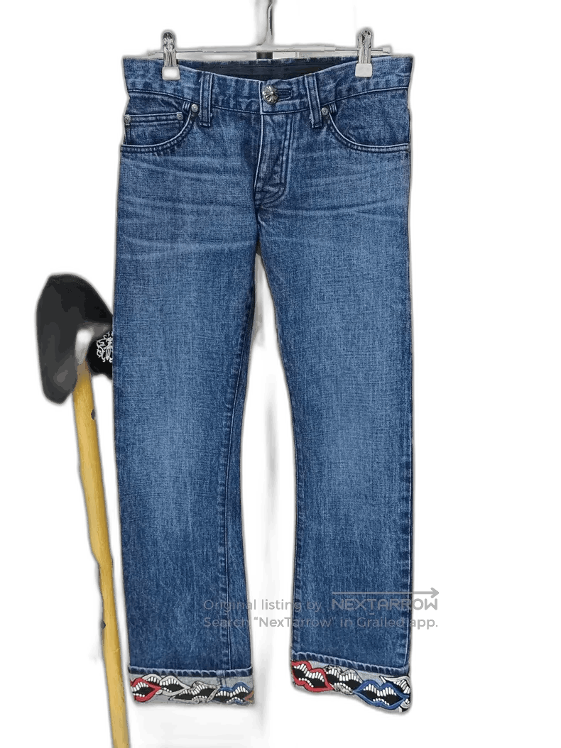 Chrome Hearts Chrome Hearts Colored Lip Denim Pants. Size US 28 / EU 44 - 1 Thumbnail
