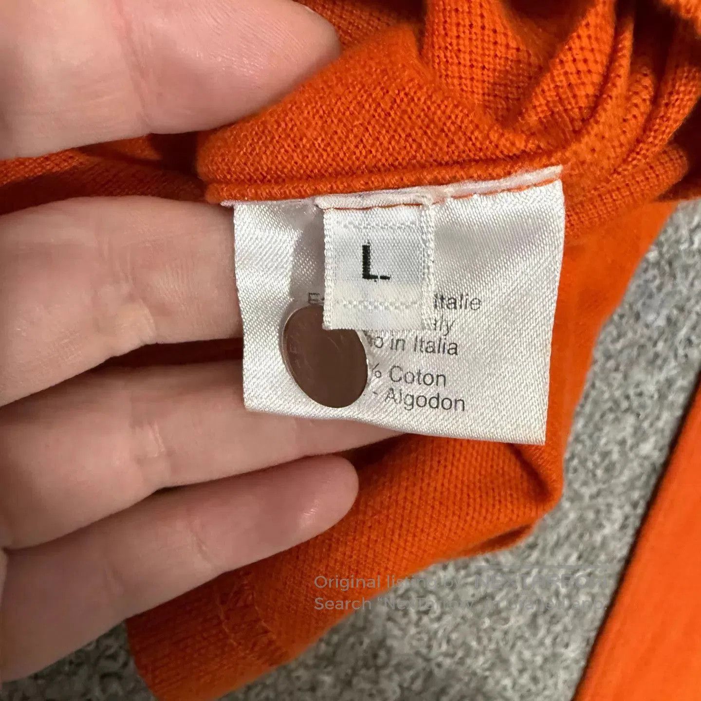 Hermes Orange Long Sleeve Polo Shirt Size L. Size US L / EU 52-54 / 3 - 4 Thumbnail