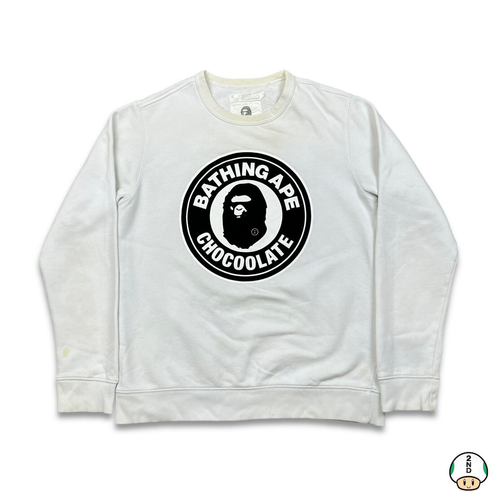 BAPE Chocoolate Sweatshirt Medium Pullover Long Sleeve Crew