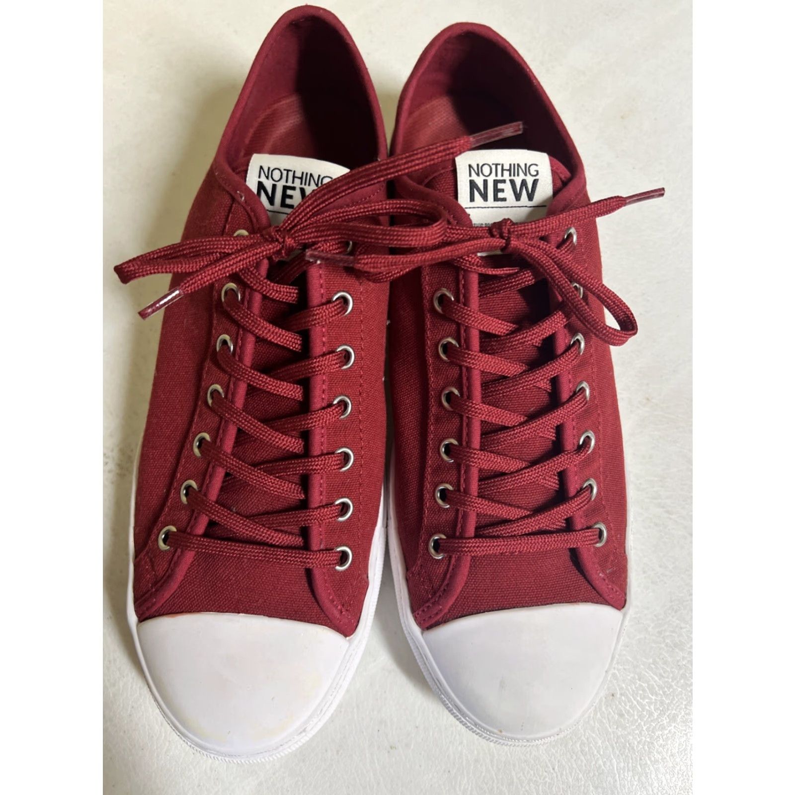 J Brand NOTHING NEW Sneaker LowTop Classic Women Size 10 Red & White Size US 10 / IT 40 - 2 Thumbnail