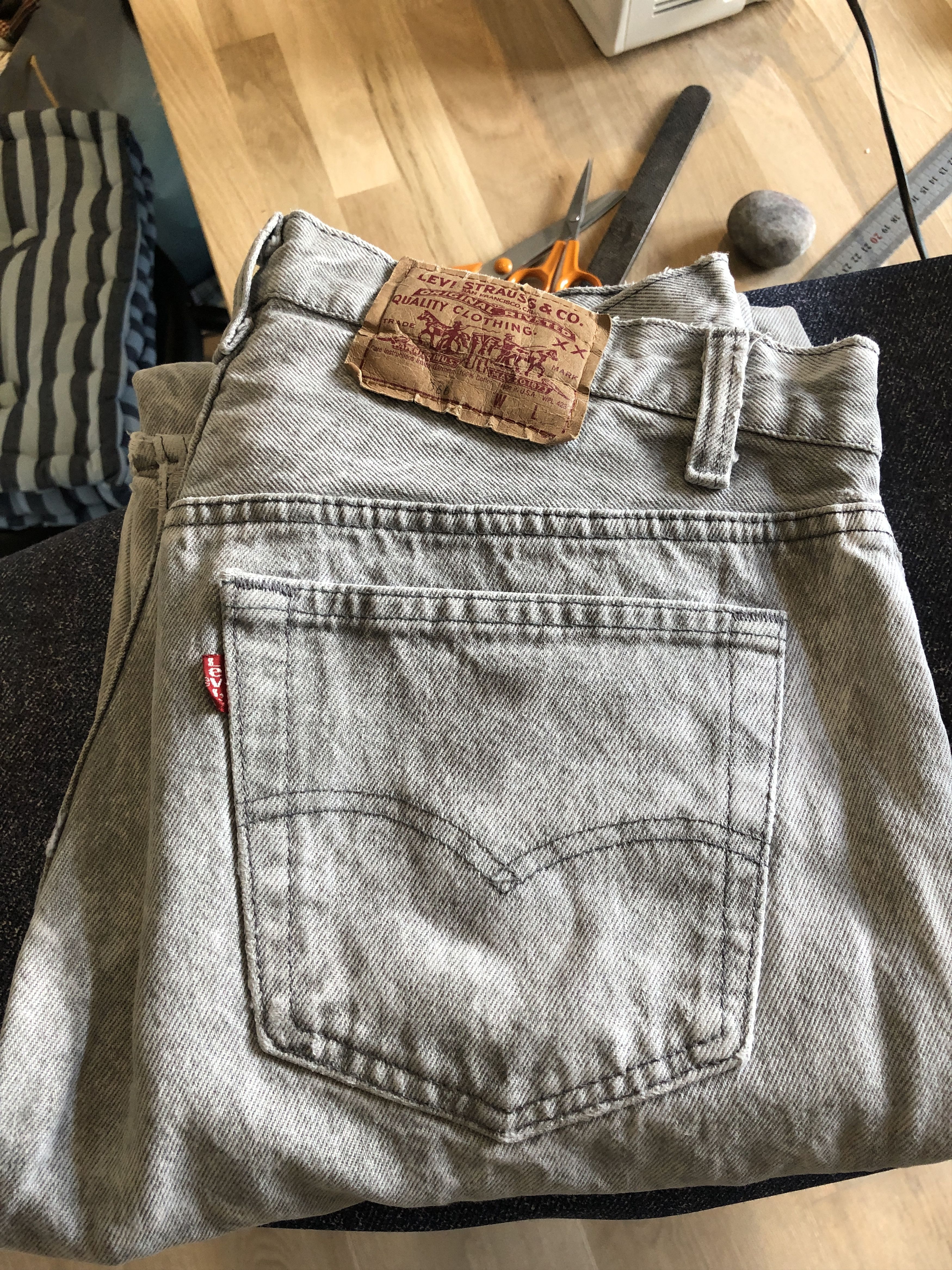 image of Levis x Levis Vintage Clothing Made In Usa - Heavy Wash Grey in Fade Grey, Men's (Size 30)