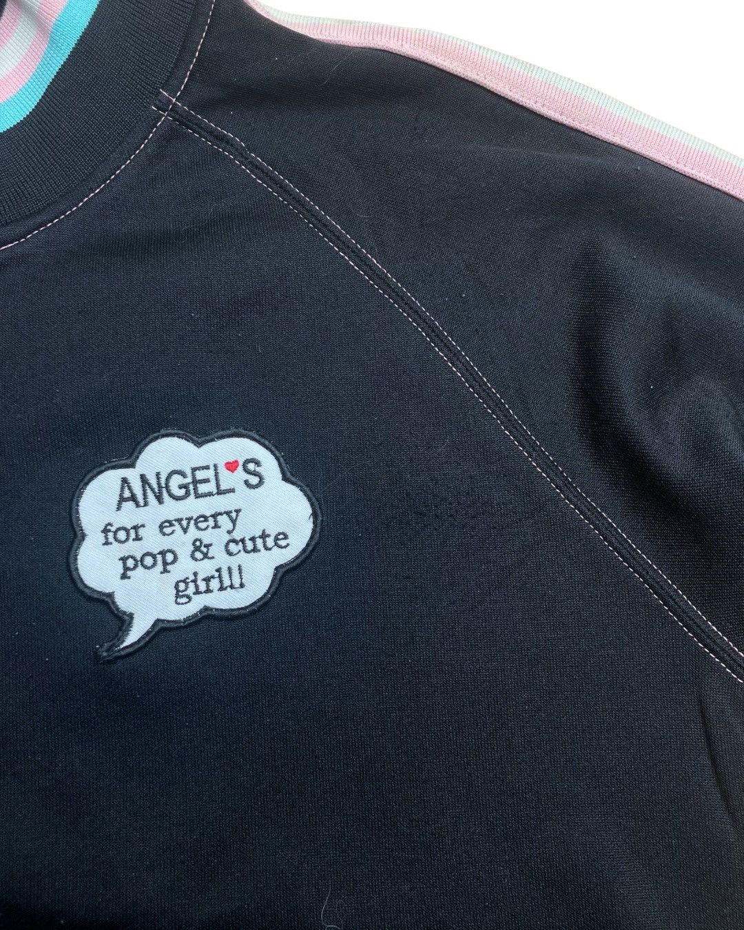 Angel Blue Angel Blue Nakamurakun Pink on Black Typography Track Jacket Size S / US 4 / IT 40 - 7 Thumbnail