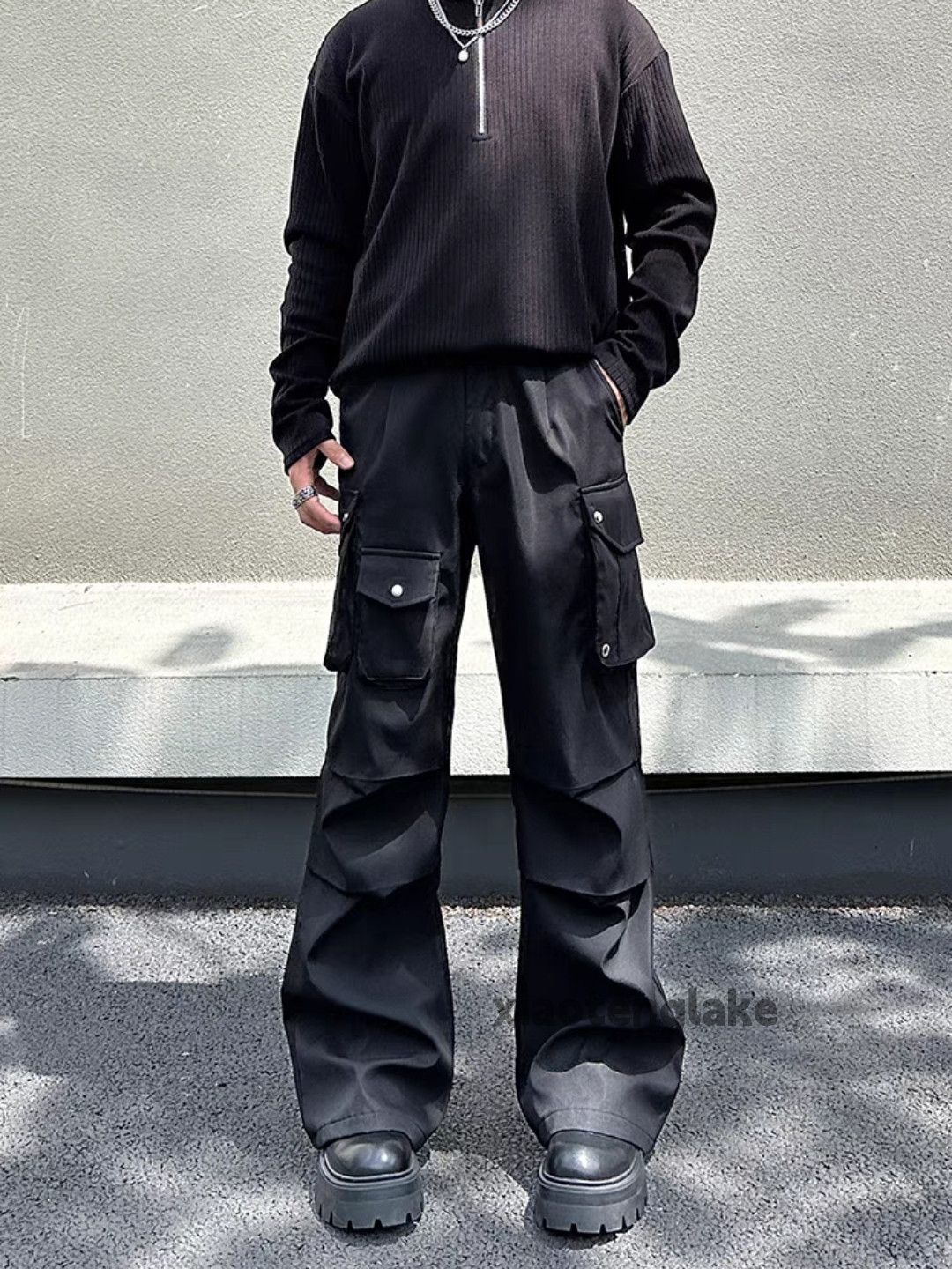 Designer × Japanese Brand × Vintage utility outdoor workwear pleated yuppie flared cargo pants Size US 30 / EU 46 - 5 Thumbnail