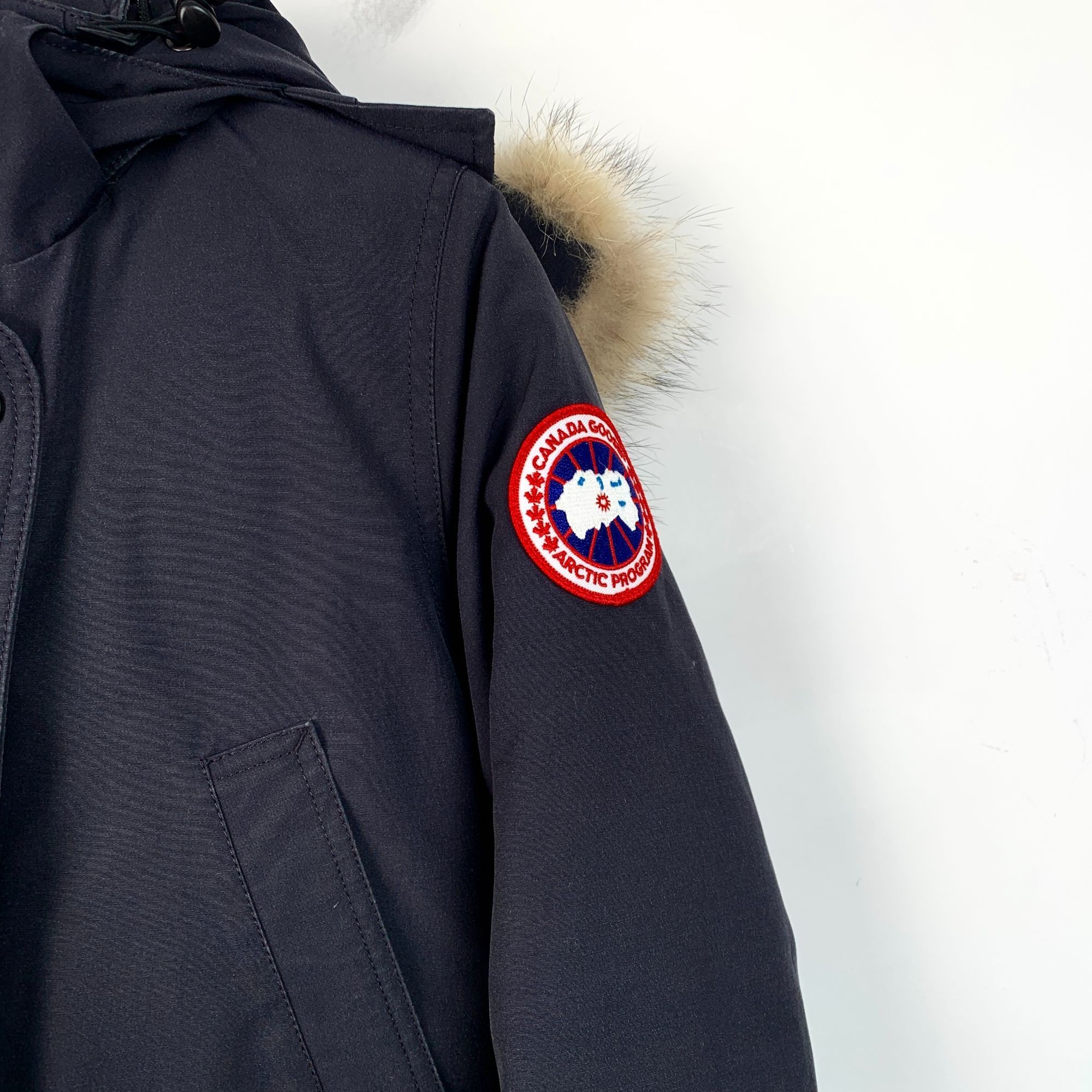 Canada Goose Canada Goose Black Fur-Lined Hooded Mid-Length Down Parka (S Size XS / US 0-2 / IT 36-38 - 7 Thumbnail