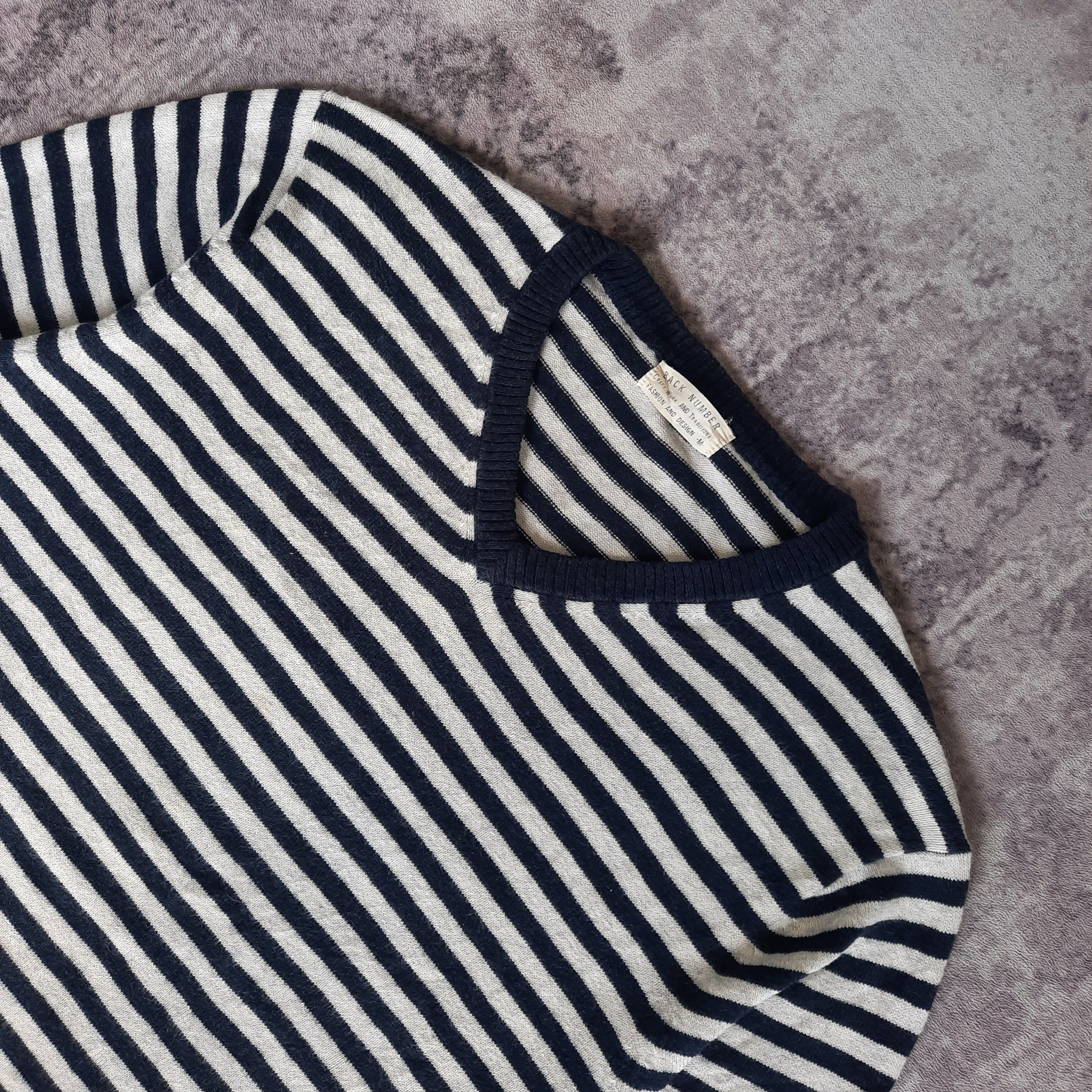Japanese Brand 🔥Japanese brand back number stripes jumper cardigan shirt Size US M / EU 48-50 / 2 - 2 Thumbnail