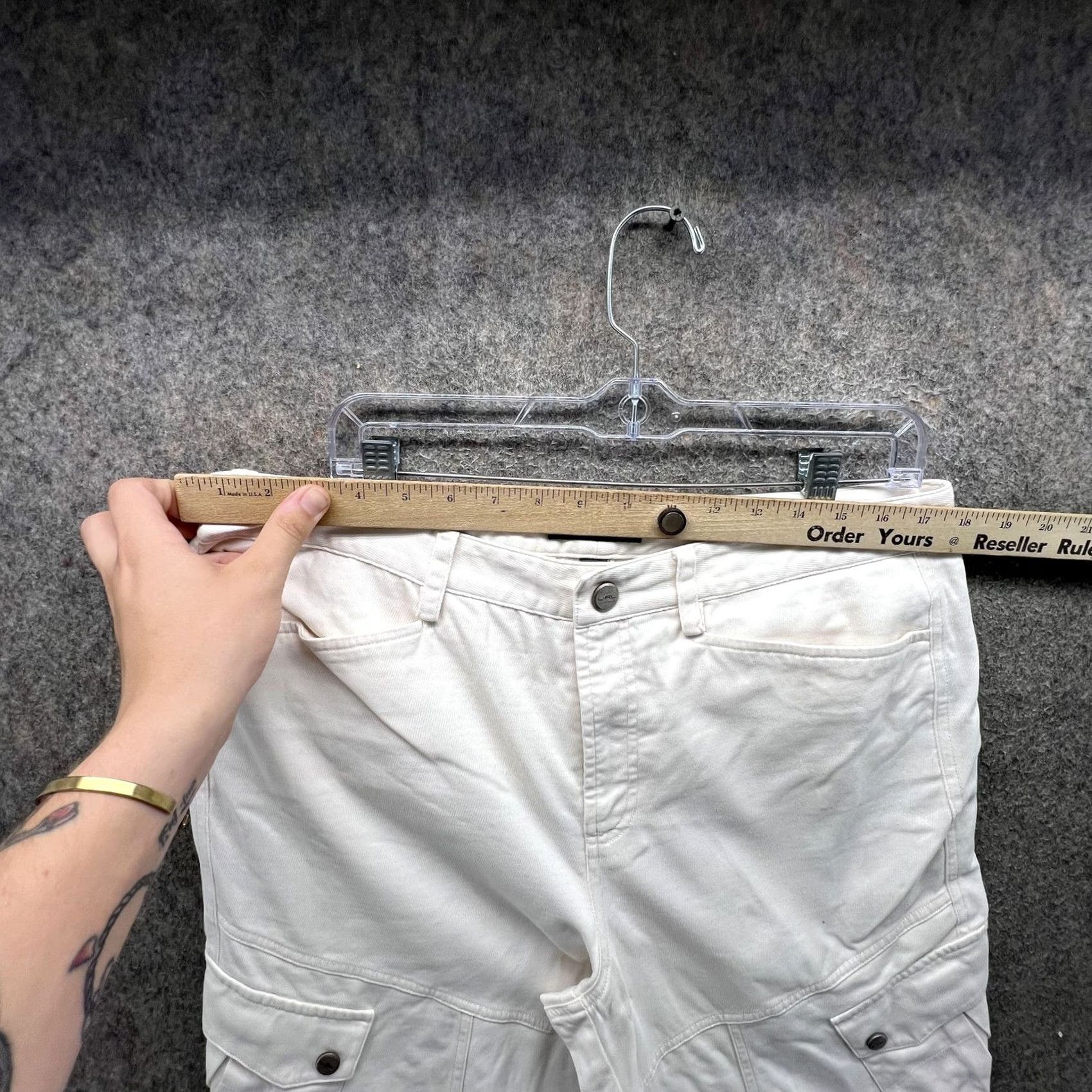 Ralph Lauren Lauren Ralph Lauren Pants Womens 14 White Cargo Straight Leg Twill Casual Size 36" / US 14 / IT 50 - 5 Thumbnail