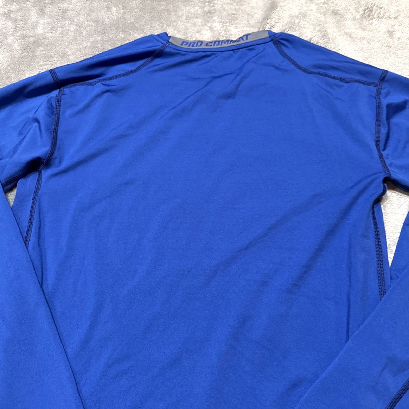 Nike Nike Shirt Mens XXL Blue Pro Combat Dri-Fit Compression Long Sleeve Training 2XL Size US XXL / EU 58 / 5 - 7 Thumbnail