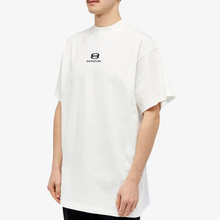 Balenciaga o1la1rc1a0824 Deconstructed T-Shirt in White Size US M / EU 48-50 / 2 - 2 Thumbnail