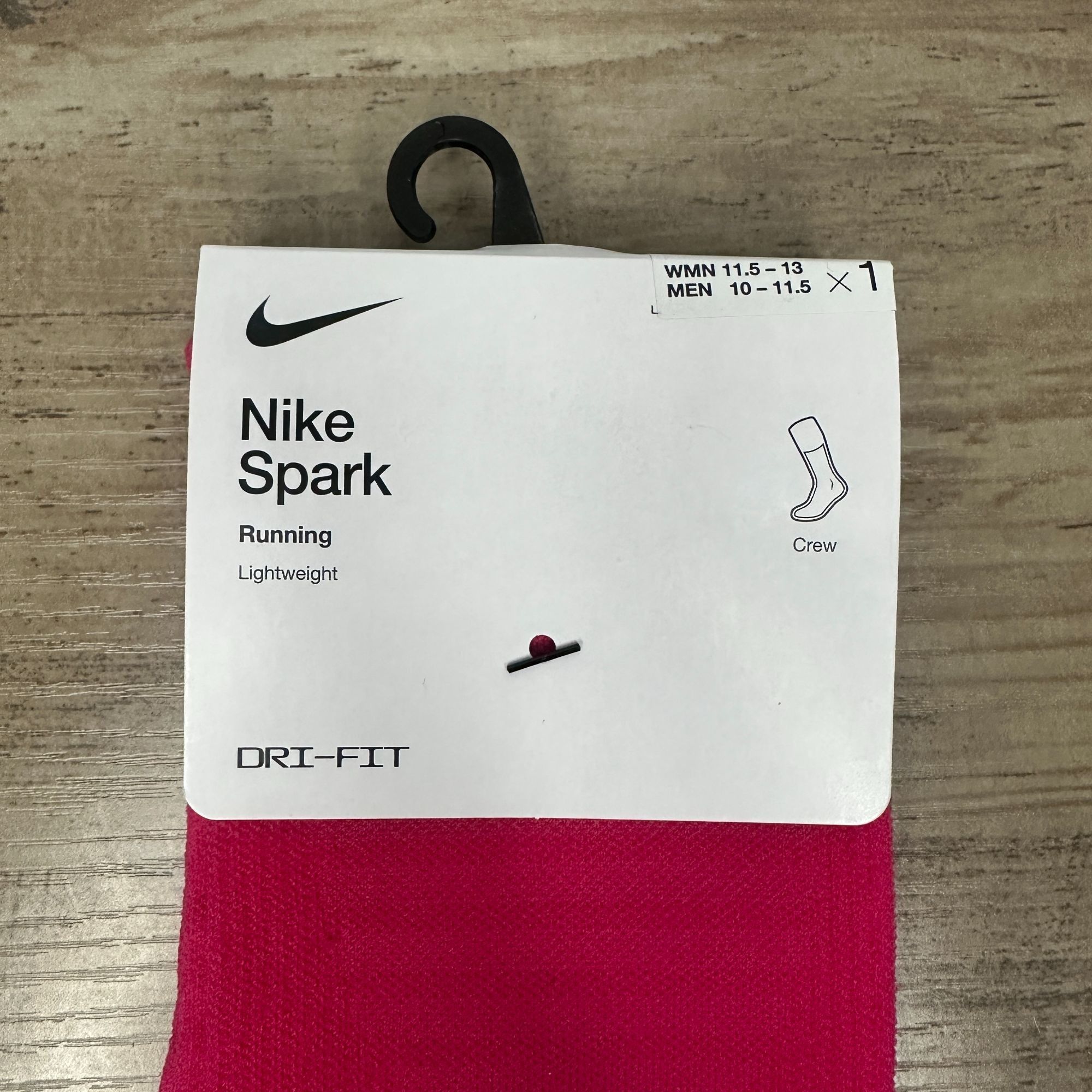 Nike NWT Nike Unisex Spark Dri-FIT Running Crew Socks Pink Size L Size ONE SIZE - 3 Thumbnail