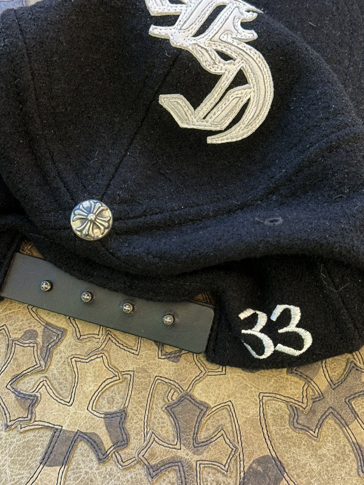 Chrome Hearts CHROME HEARTS WOOL BASEBALL HAT OS Size ONE SIZE - 4 Thumbnail