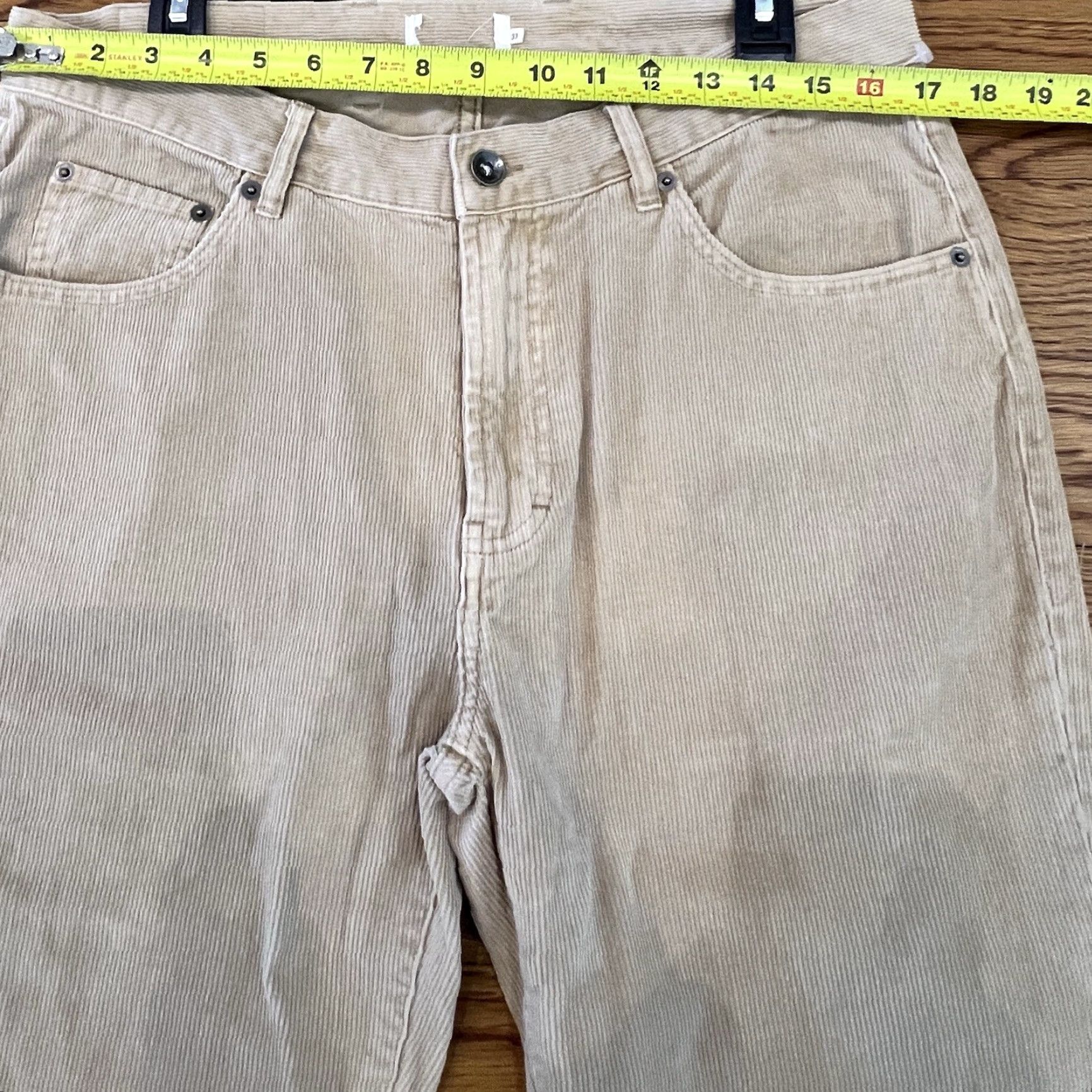 Taylor Stitch TAYLOR STITCH 100% Organic Cotton Democratic Corduroy Pants - Men 33x33 Beige, Flat Front, Straight Leg, 5-Pocket, Zip Closure Size US 33 - 7 Thumbnail
