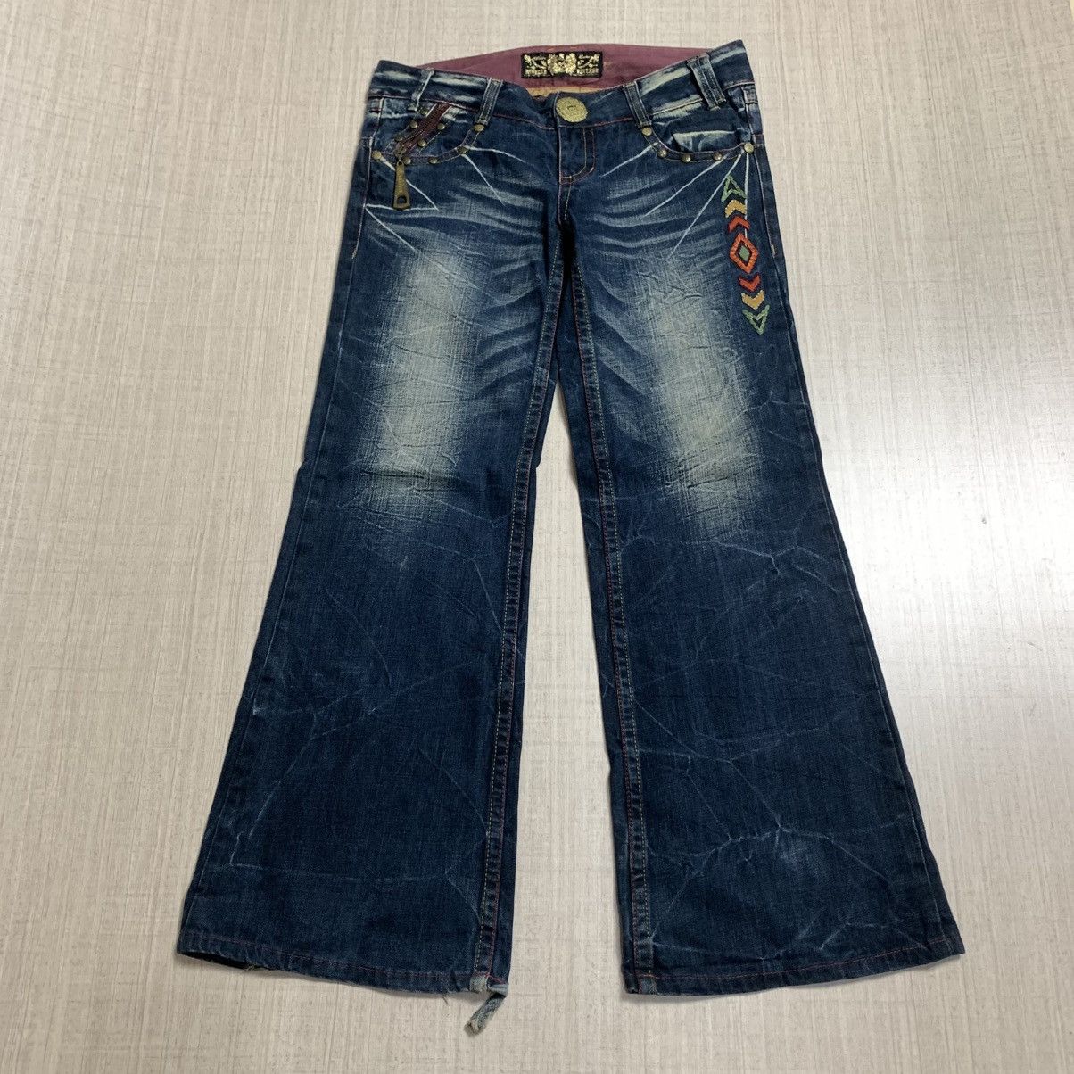If Six Was Nine 2000s japanese archive Flared denim jeans Size US 34 / EU 50 - 3 Thumbnail