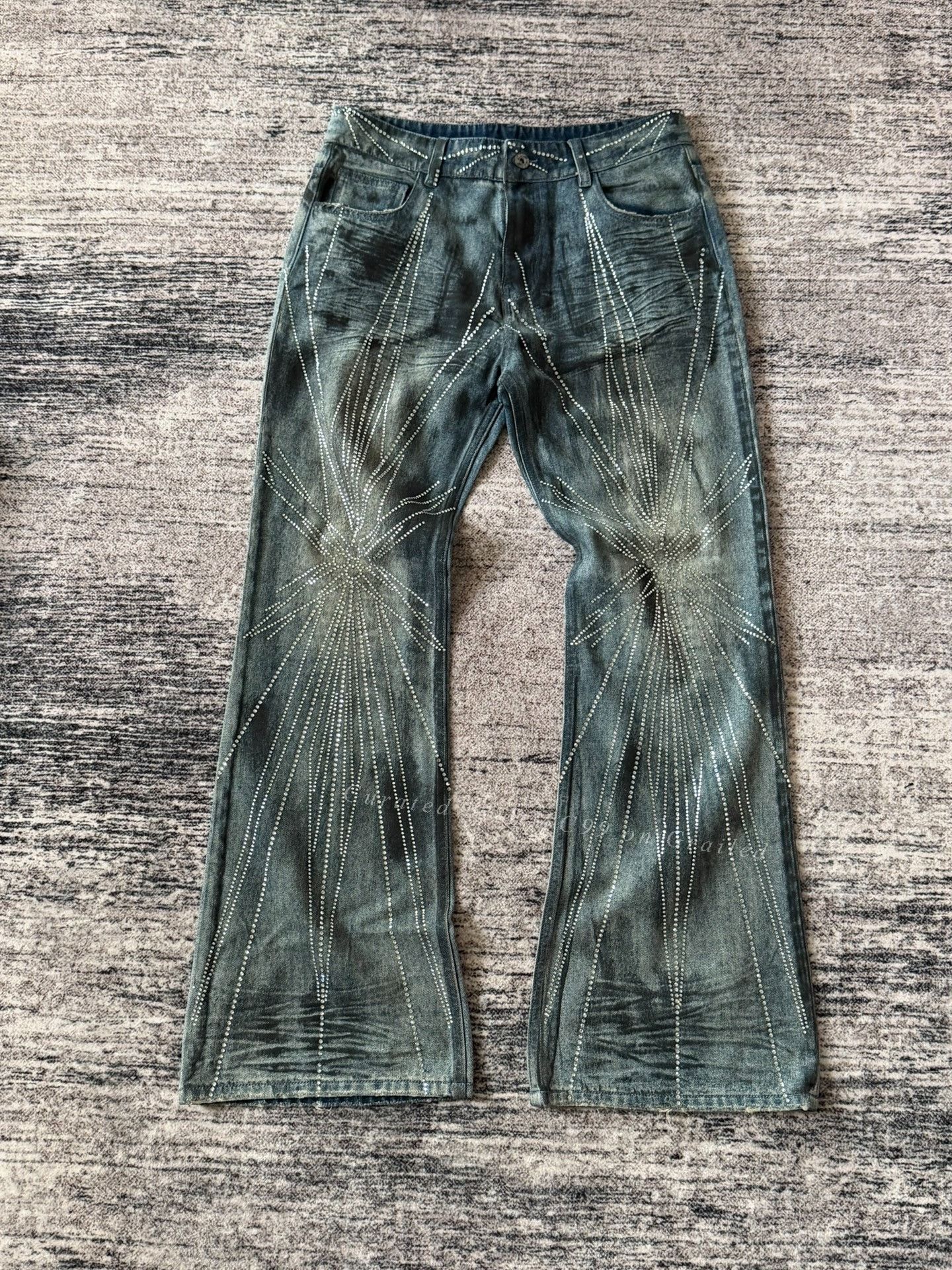 Vintage blindnoplan 1of1 Ray Rhinestone Pants Size 38" / US 16 / IT 52 - 1 Thumbnail