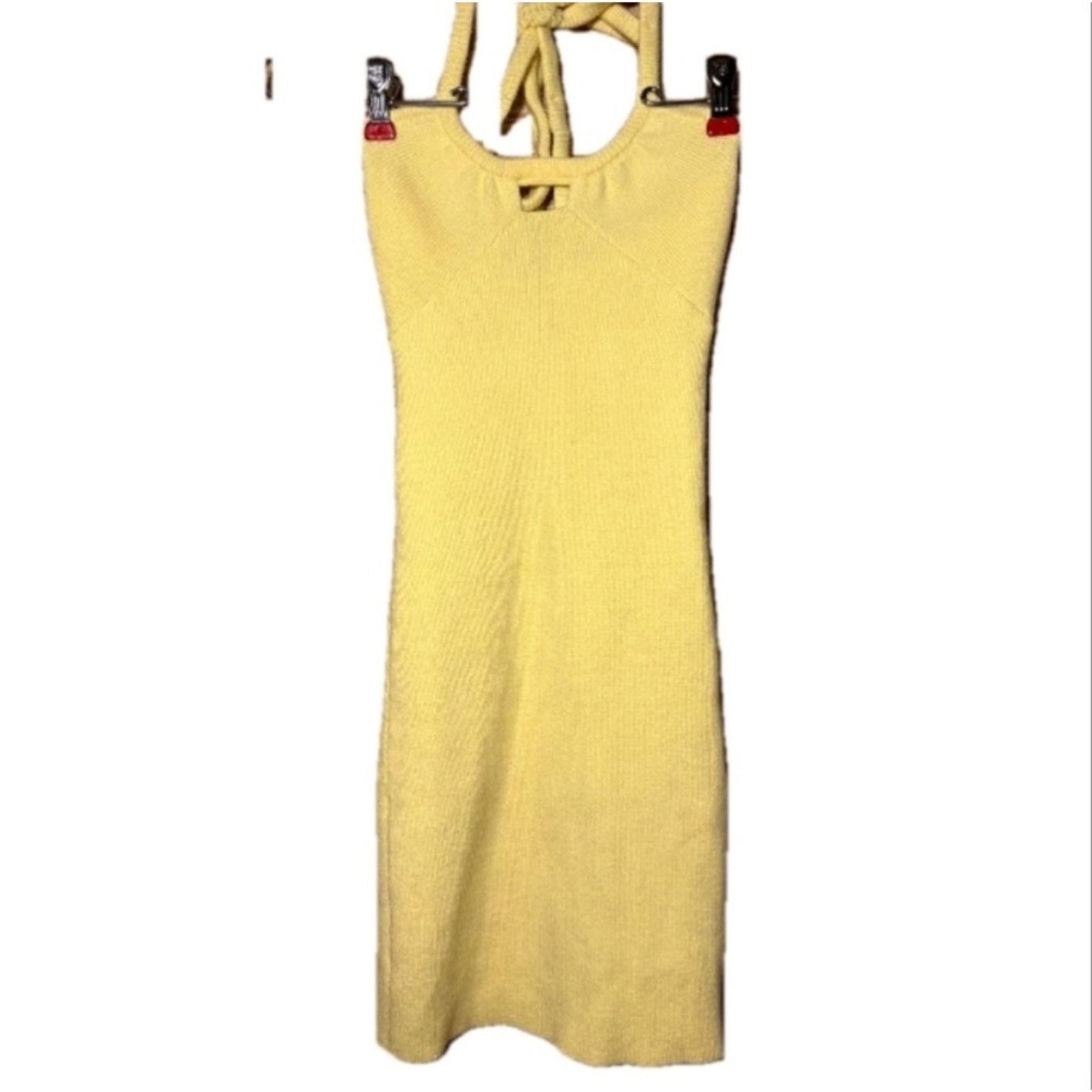 For Love & Lemons NWT For Love and Lemons $149 Cream Halter knit Dress size M Size M / US 6-8 / IT 42-44 - 6 Thumbnail