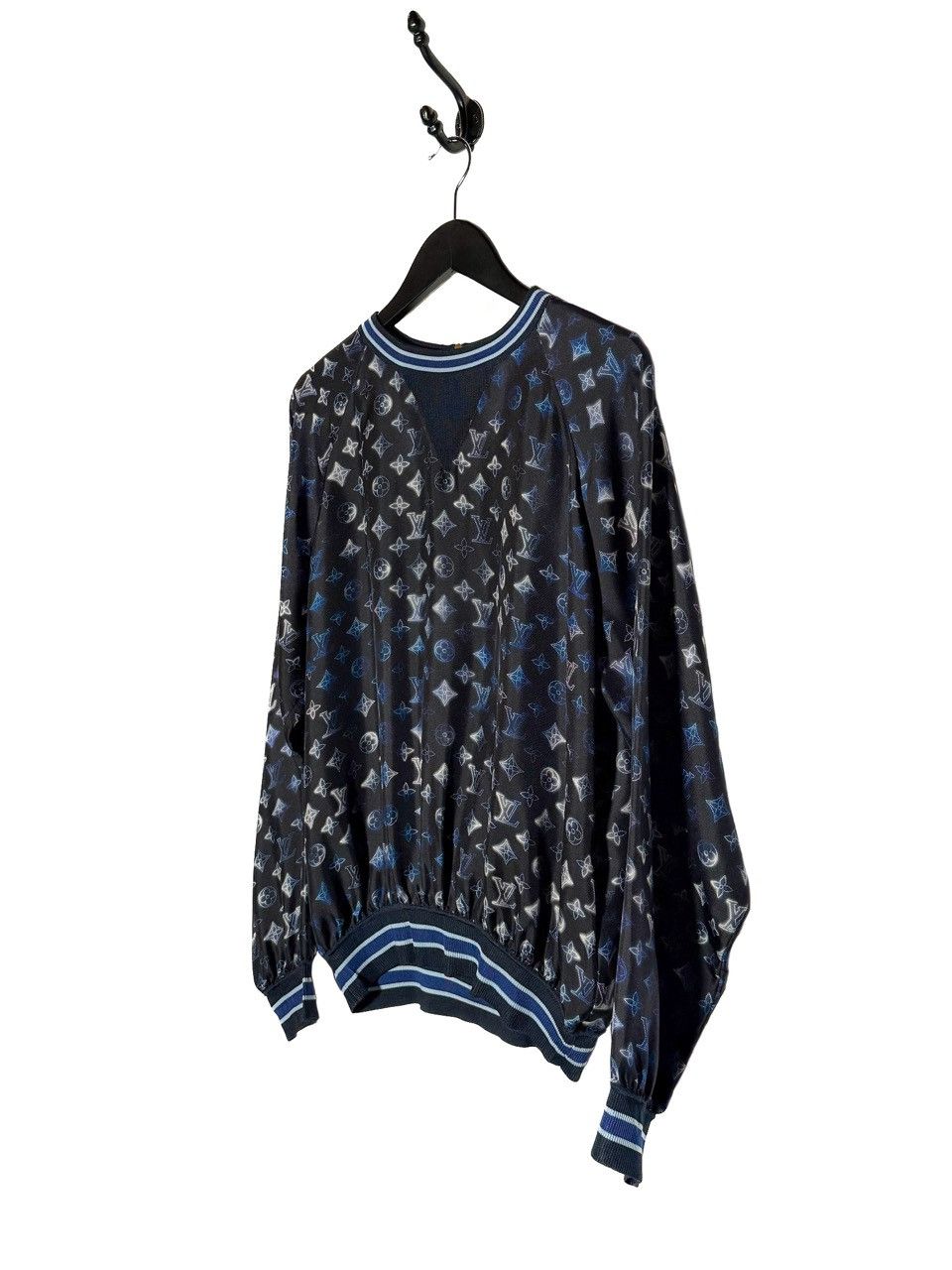 Louis Vuitton Louis Vuitton Blue Mahina Monogram Silk Sporty Sweater Size M / US 6-8 / IT 42-44 - 2 Thumbnail