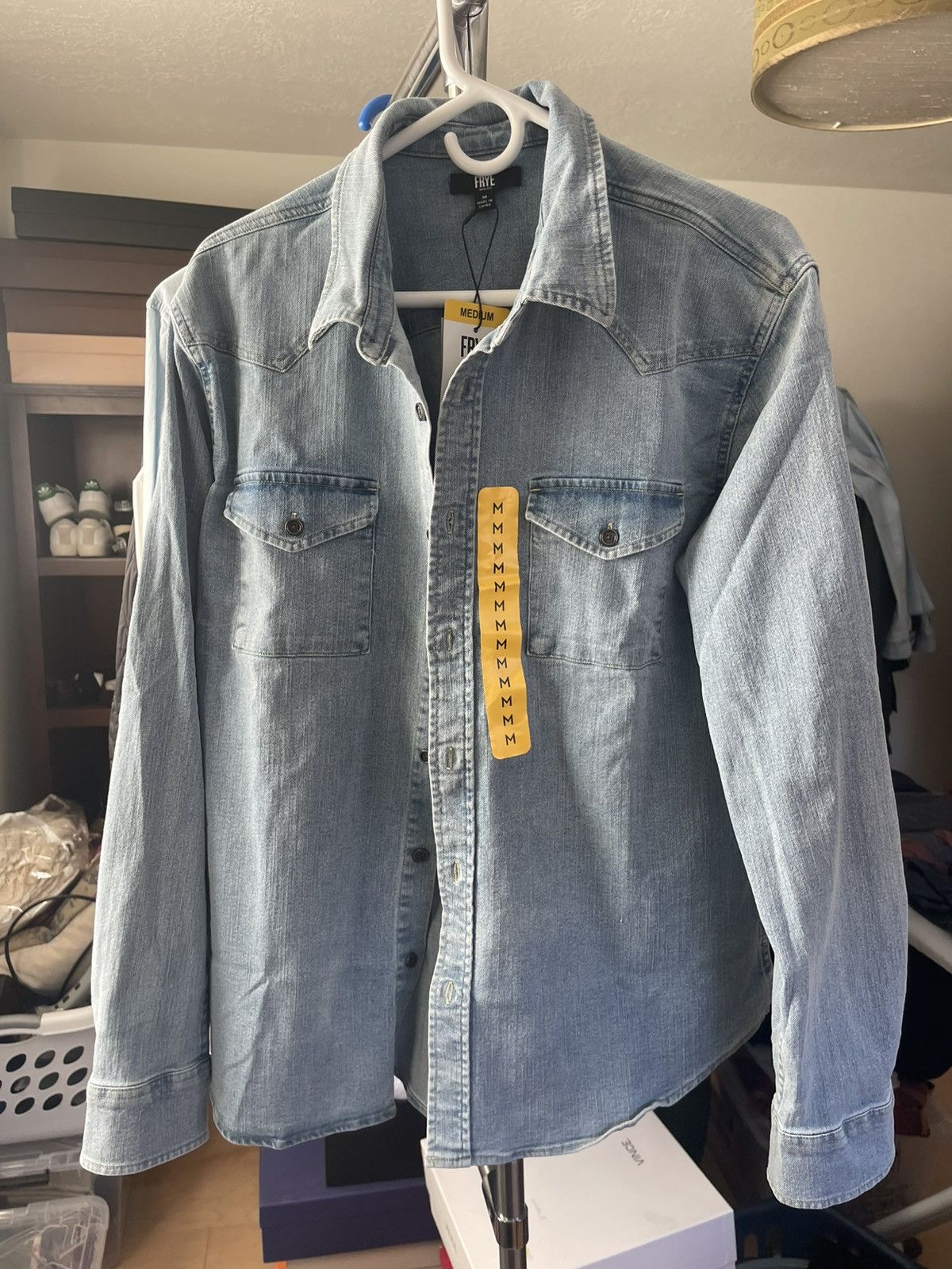 Frye Frye men’s western shirt light wash M new Size US M / EU 48-50 / 2 - 1 Thumbnail