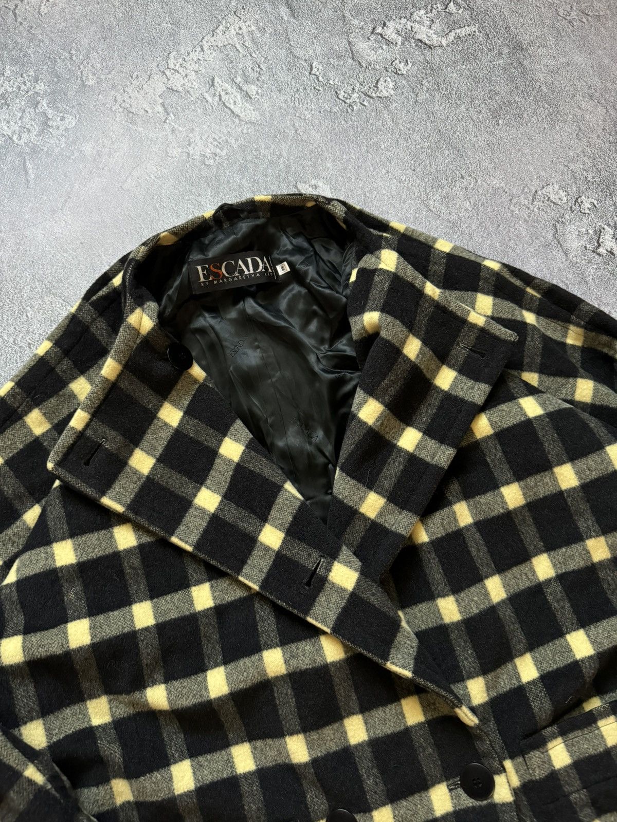 Escada × Vintage Escada by Margaretha ley vintage flannel coat long jacket Size M / US 6-8 / IT 42-44 - 8 Thumbnail