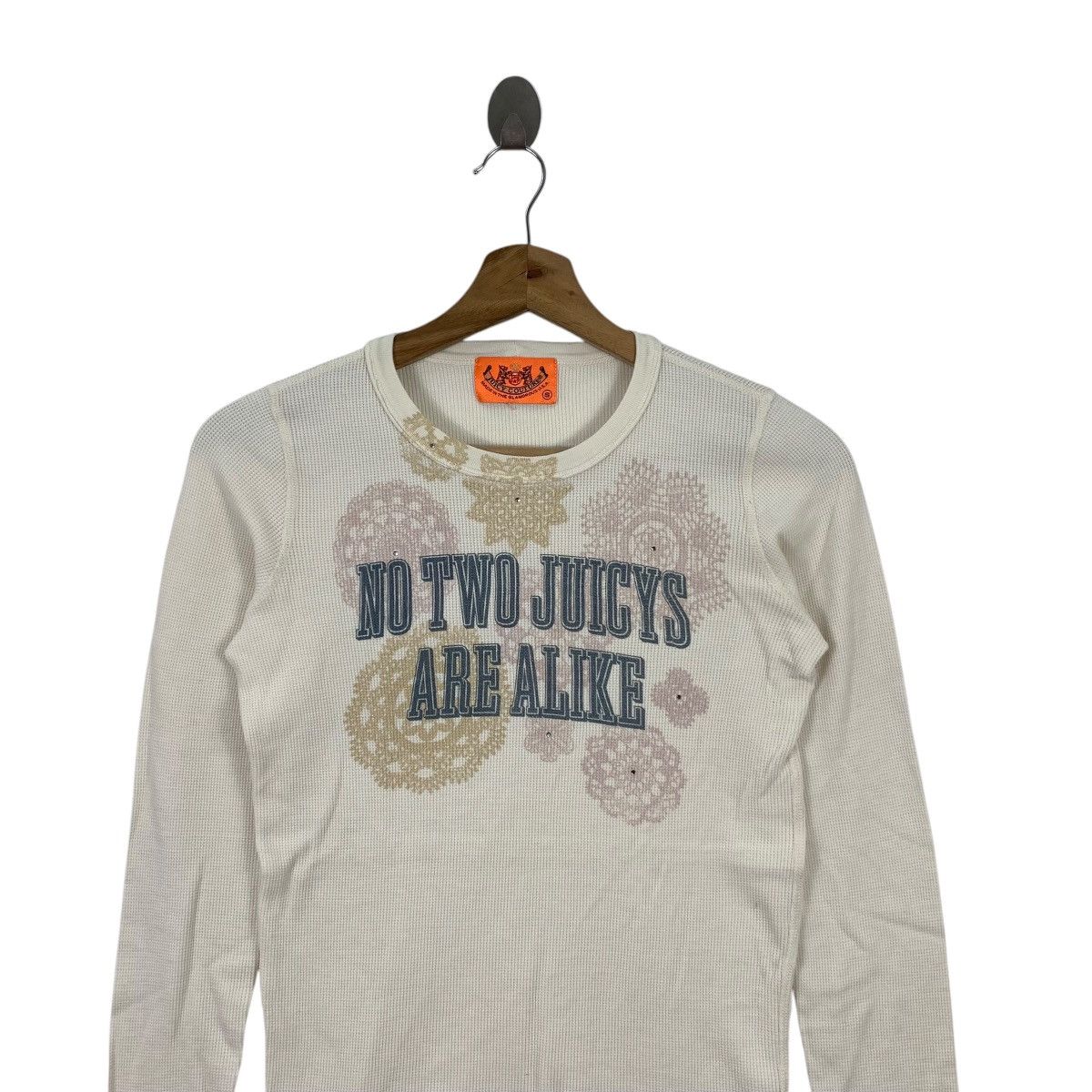 Juicy Couture × Vintage Vintage JUICY COUTURE Usa Waffle Long Sleeve Tshirt Size S / US 4 / IT 40 - 2 Thumbnail