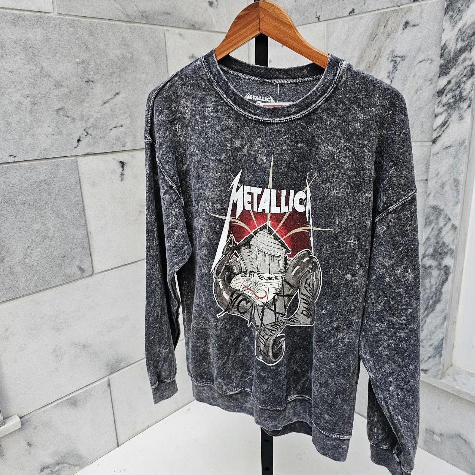 Other Women's Grey and Red Metallica Sweatshirt Size M / US 6-8 / IT 42-44 - 1 Thumbnail