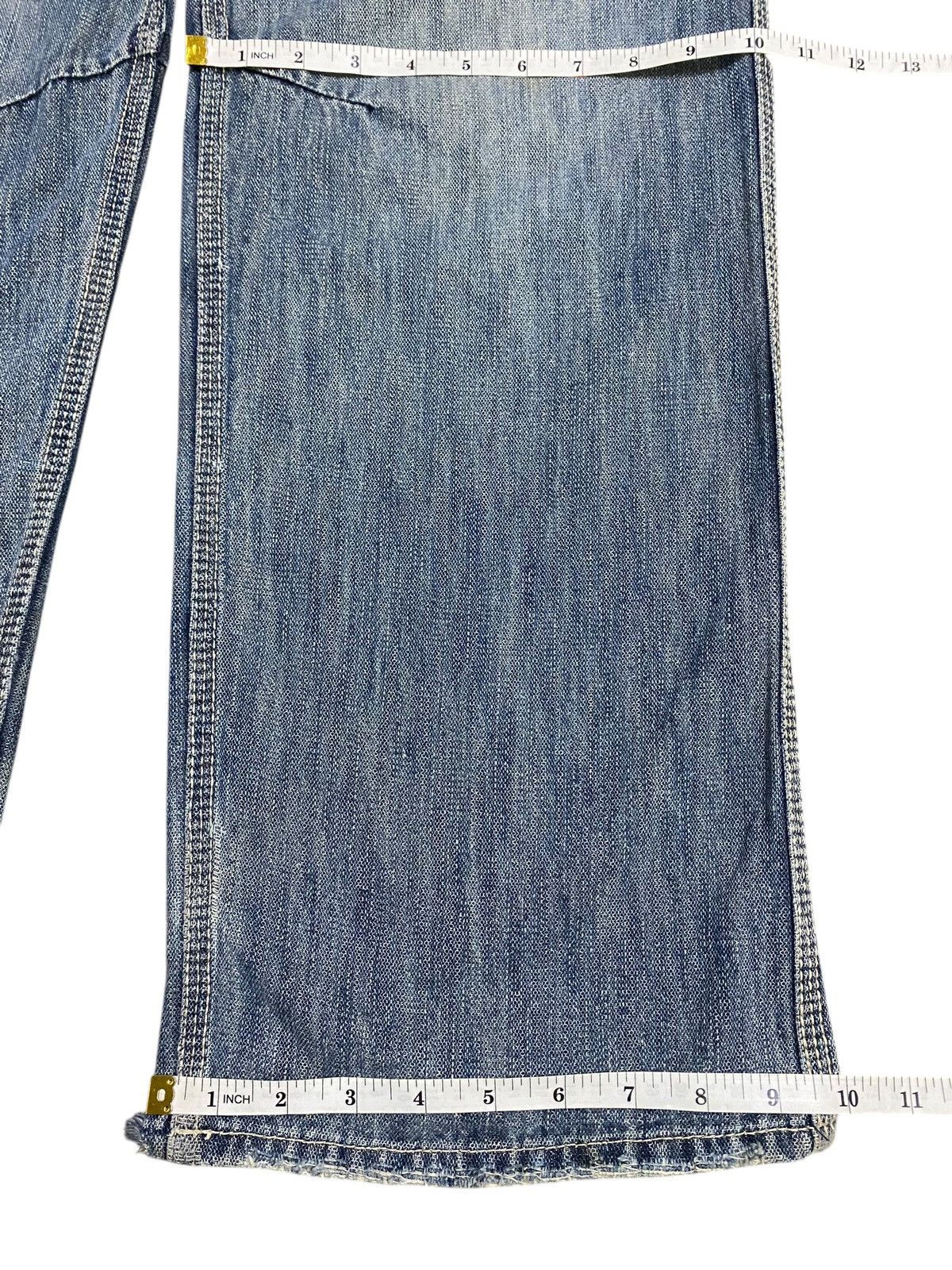 Japanese Brand Vintage Japanese Brand Blue Wash Distressed Punk Baggy Jeans Size US 34 / EU 50 - 14 Thumbnail
