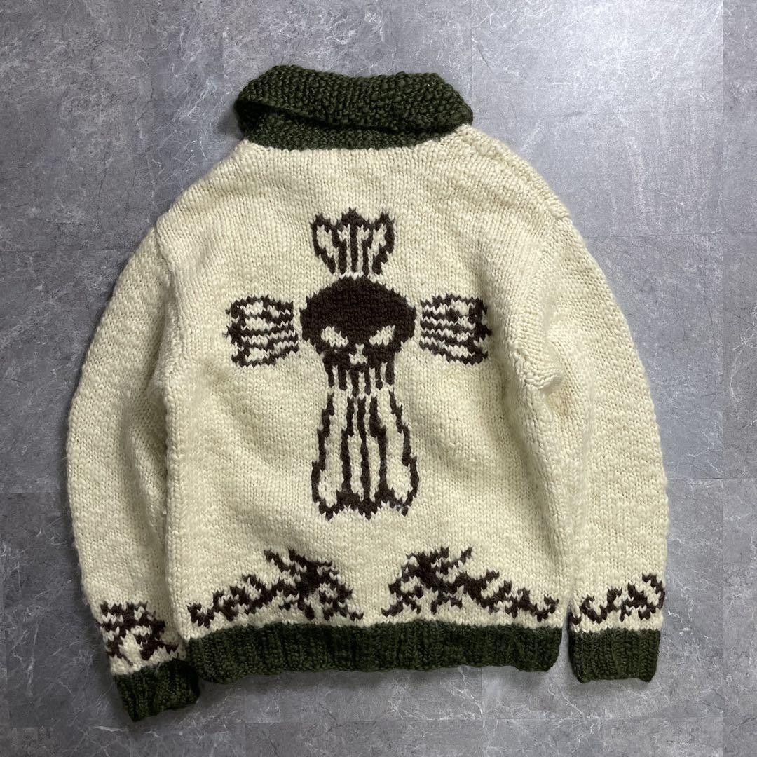 Vintage Vintage Cowichan Knit Sweater with Skull Design | Grailed