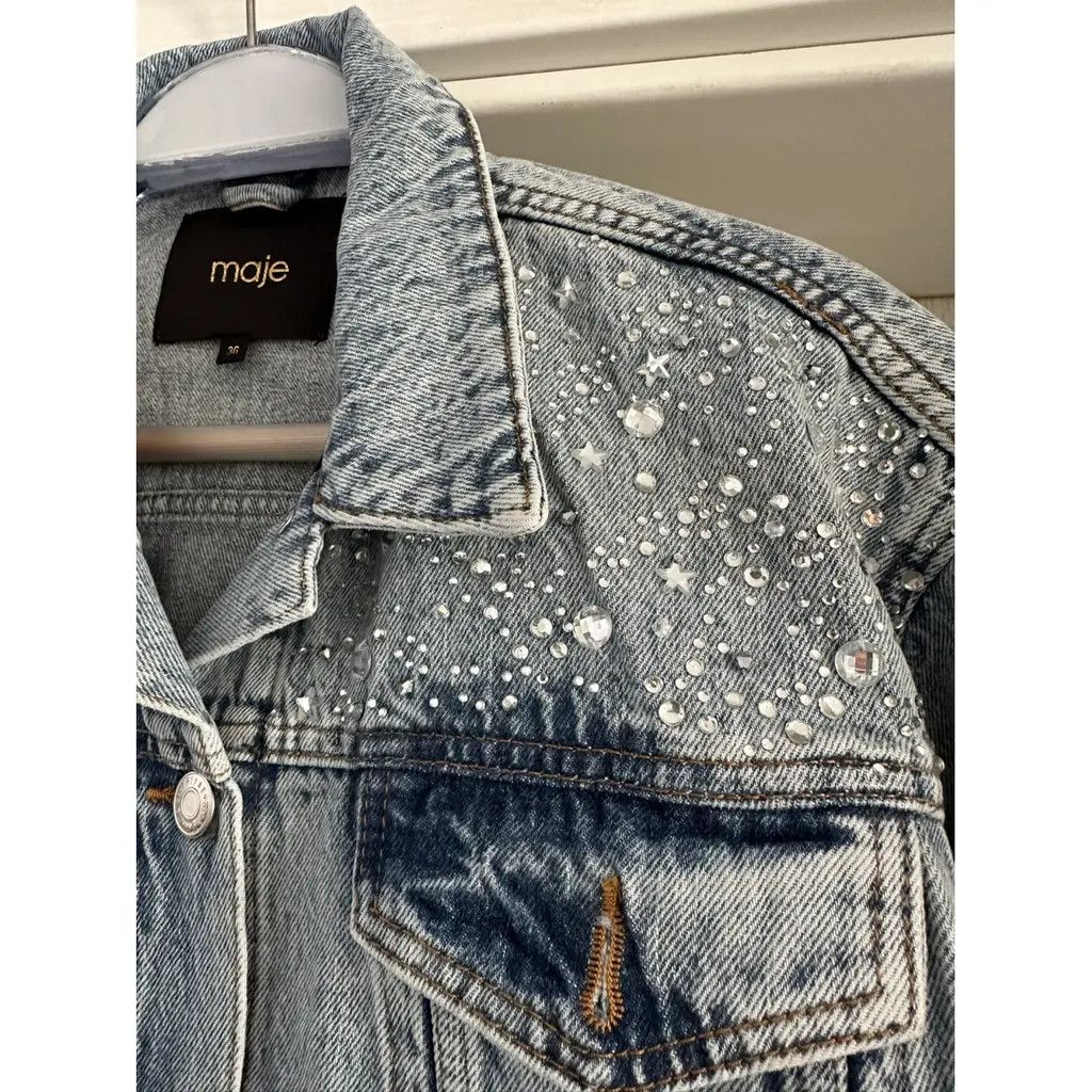 Maje New denim jacket Maje Size S / US 4 / IT 40 - 5 Thumbnail