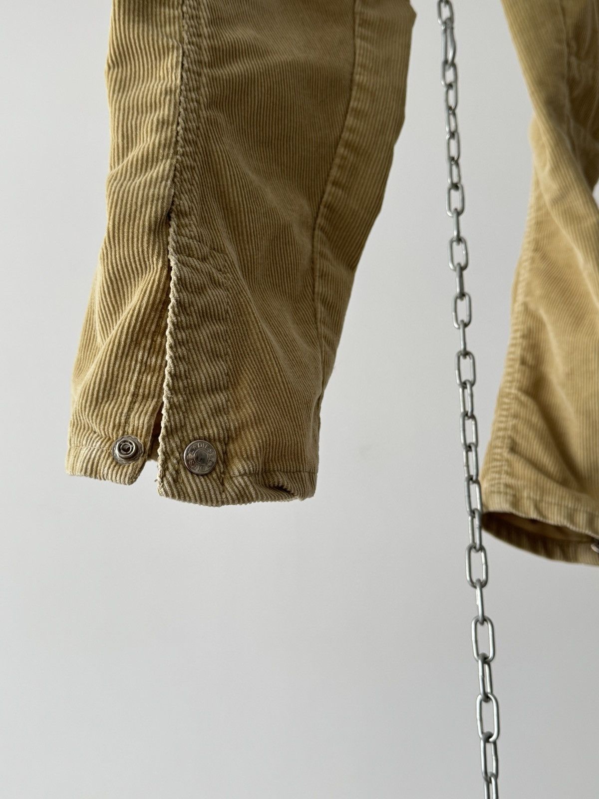 Diesel Vintage Y2K Diesel Women’s Gold Corduroy Trousers Size 27" / US 4 / IT 40 - 7 Thumbnail