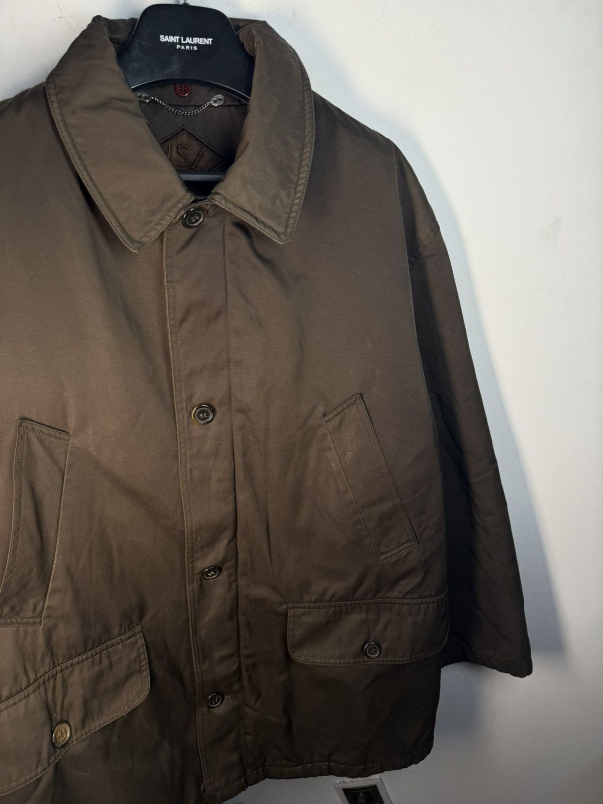 Yves Saint Laurent 90s Warm YSL Jacket Brown Autumn Parka Classic Zip Up Size US XL / EU 56 / 4 - 4 Thumbnail