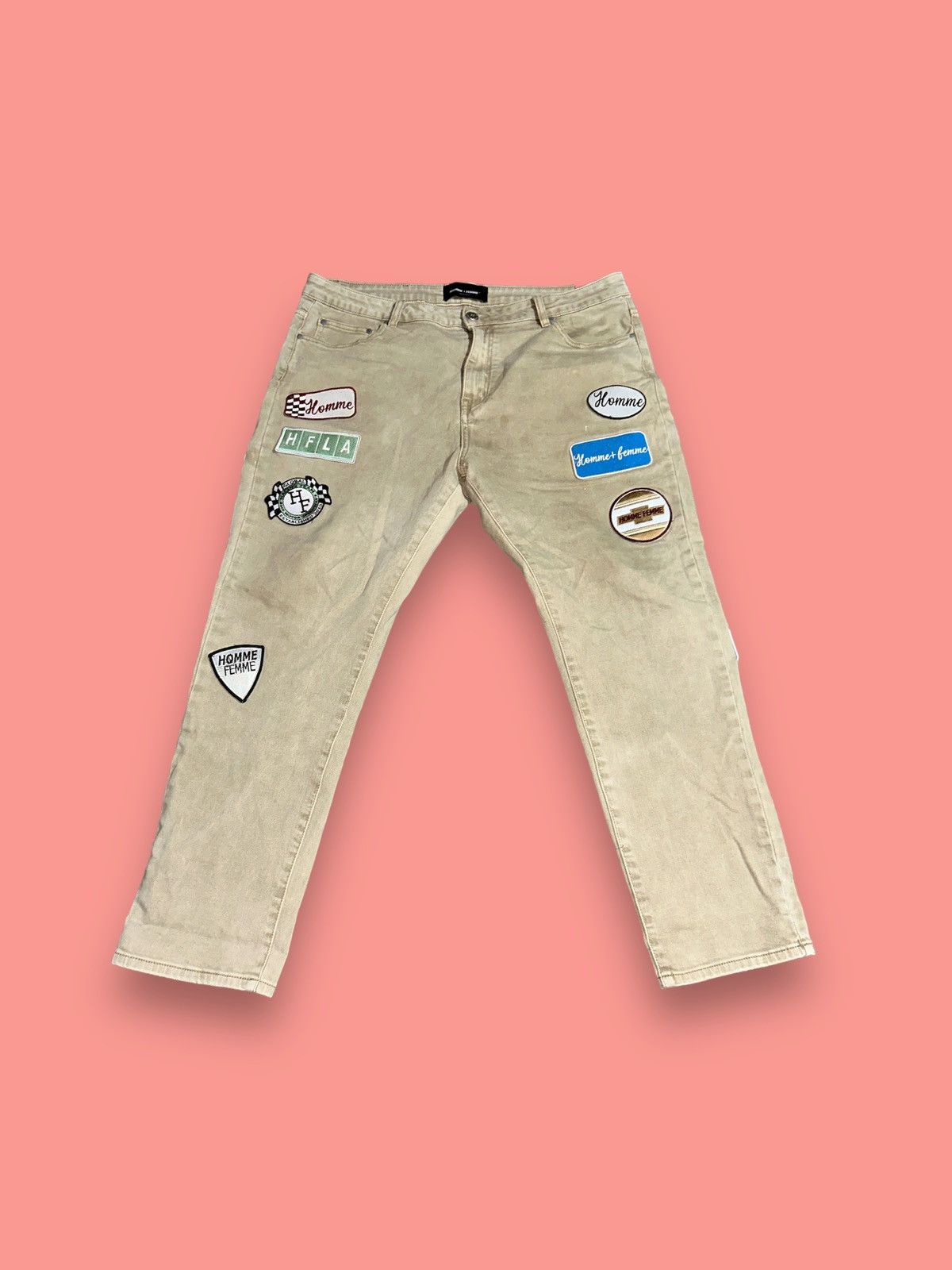 Homme + Femme La Homme femme patch jeans Size US 38 / EU 54 - 2 Thumbnail