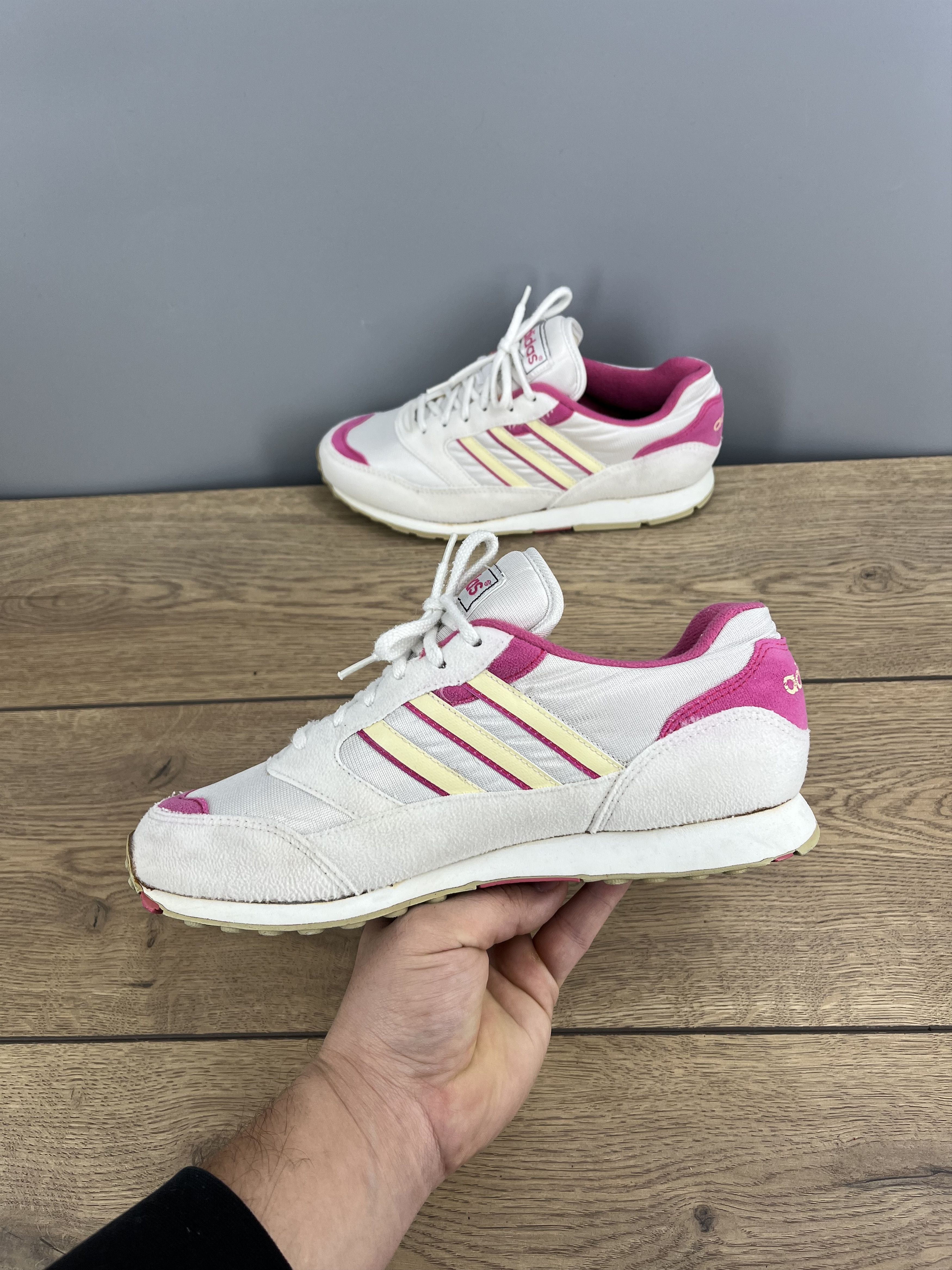 Adidas Adidas Womens Retro Runner Sneakers White Pink Yellow US 8 Size US 6.5 / IT 36.5 - 3 Thumbnail