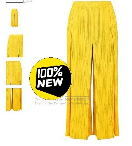 Issey Miyake Issey Miyake size:2 Yellow Trousers Size 23" - 5 Thumbnail