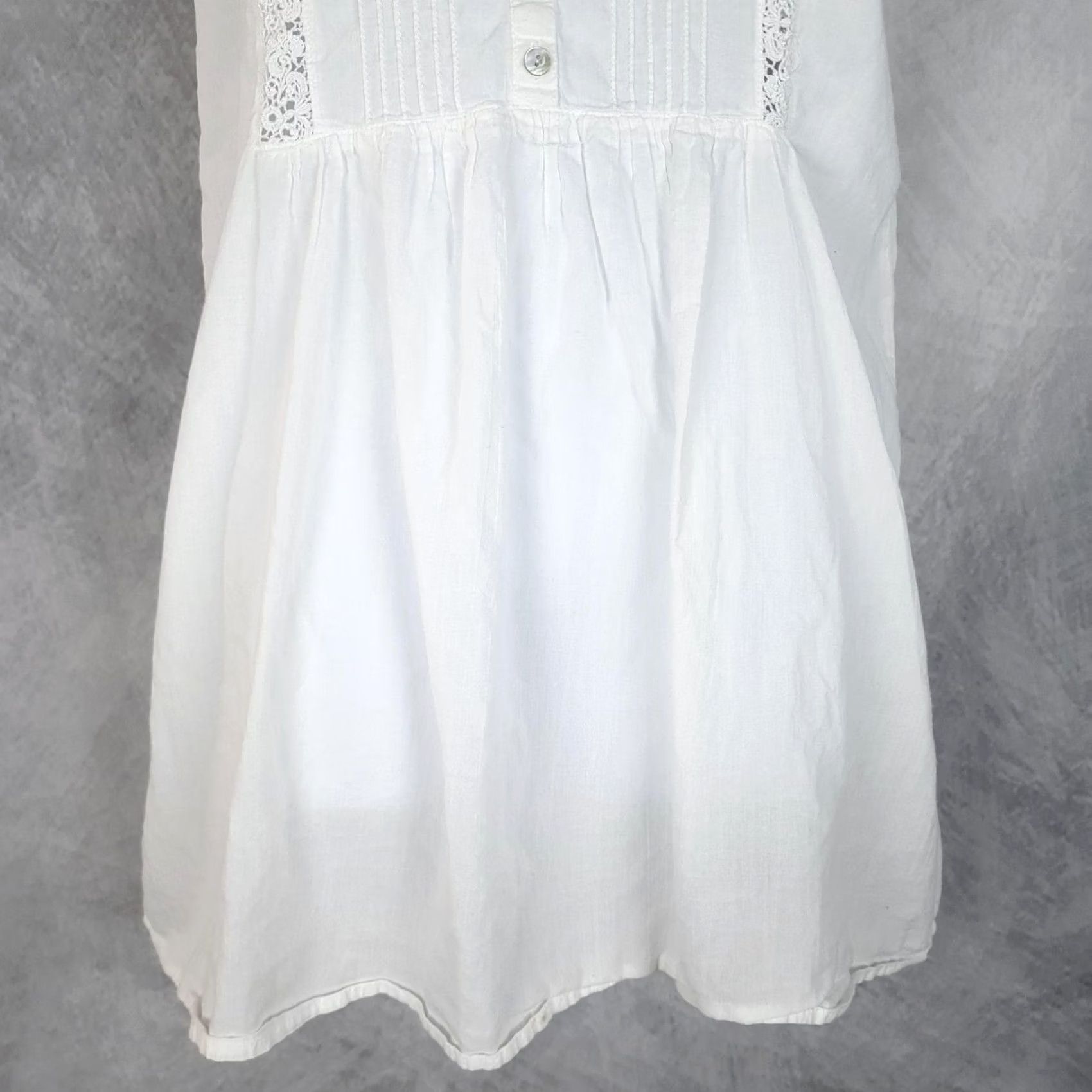 Vintage Eileen West Chemise Nightgown Womens Petite White Lace Pintuck Sleeveless Size ONE SIZE - 6 Thumbnail