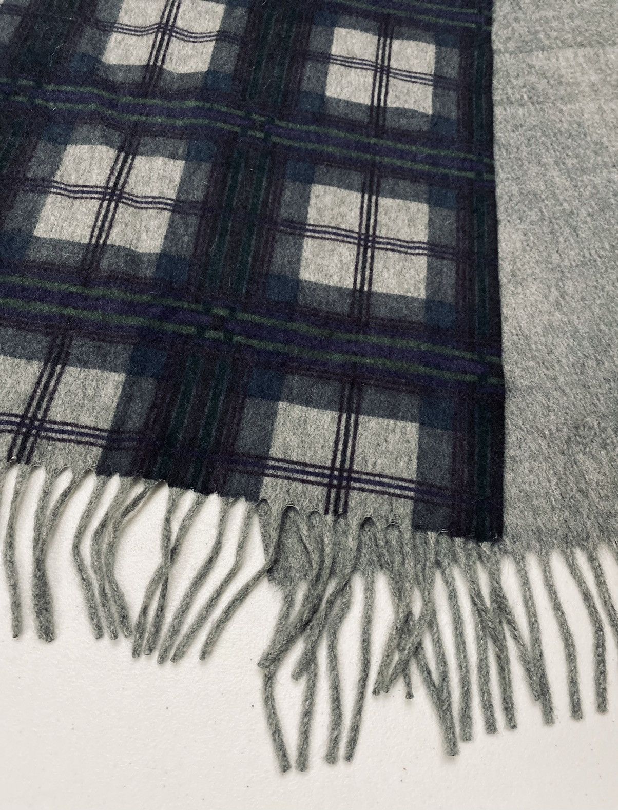 Loro Piana Loro Piana Grey Check Cashmere Duo Scarf Unisex NW Size ONE SIZE - 5 Thumbnail