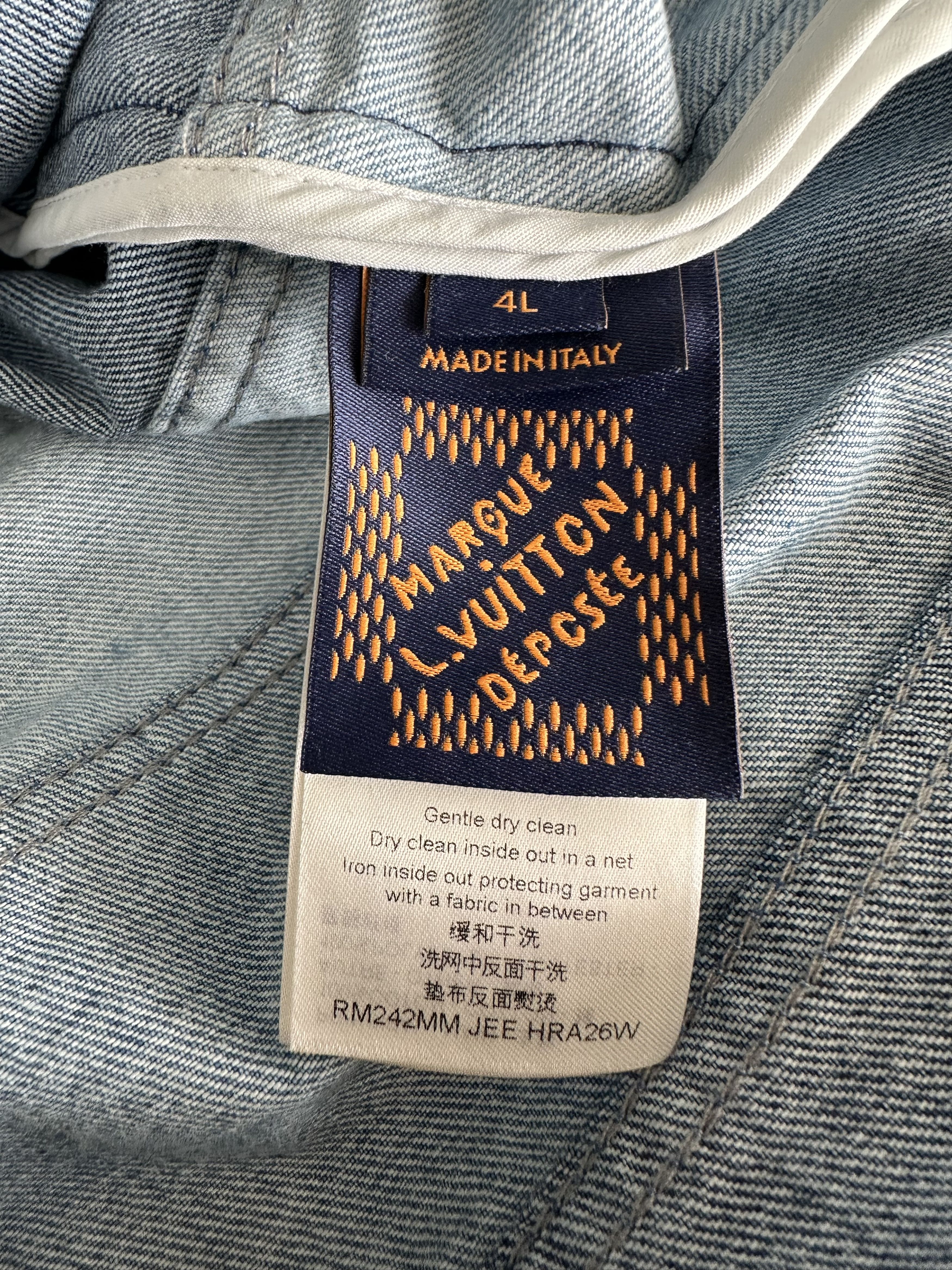 Louis Vuitton Louis Vuitton Blue Monogram Patchwork Denim Polo Shirt Size US XXL / EU 58 / 5 - 4 Thumbnail