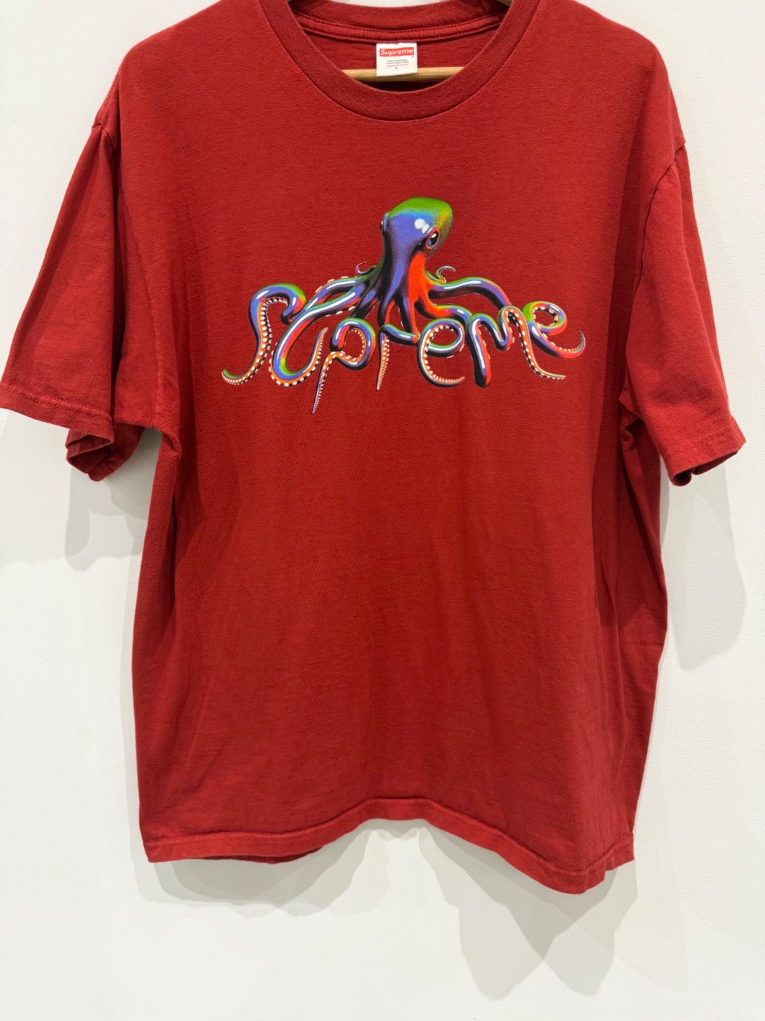 Supreme Supreme Tentacles Tee Red Size US L / EU 52-54 / 3 - 3 Thumbnail