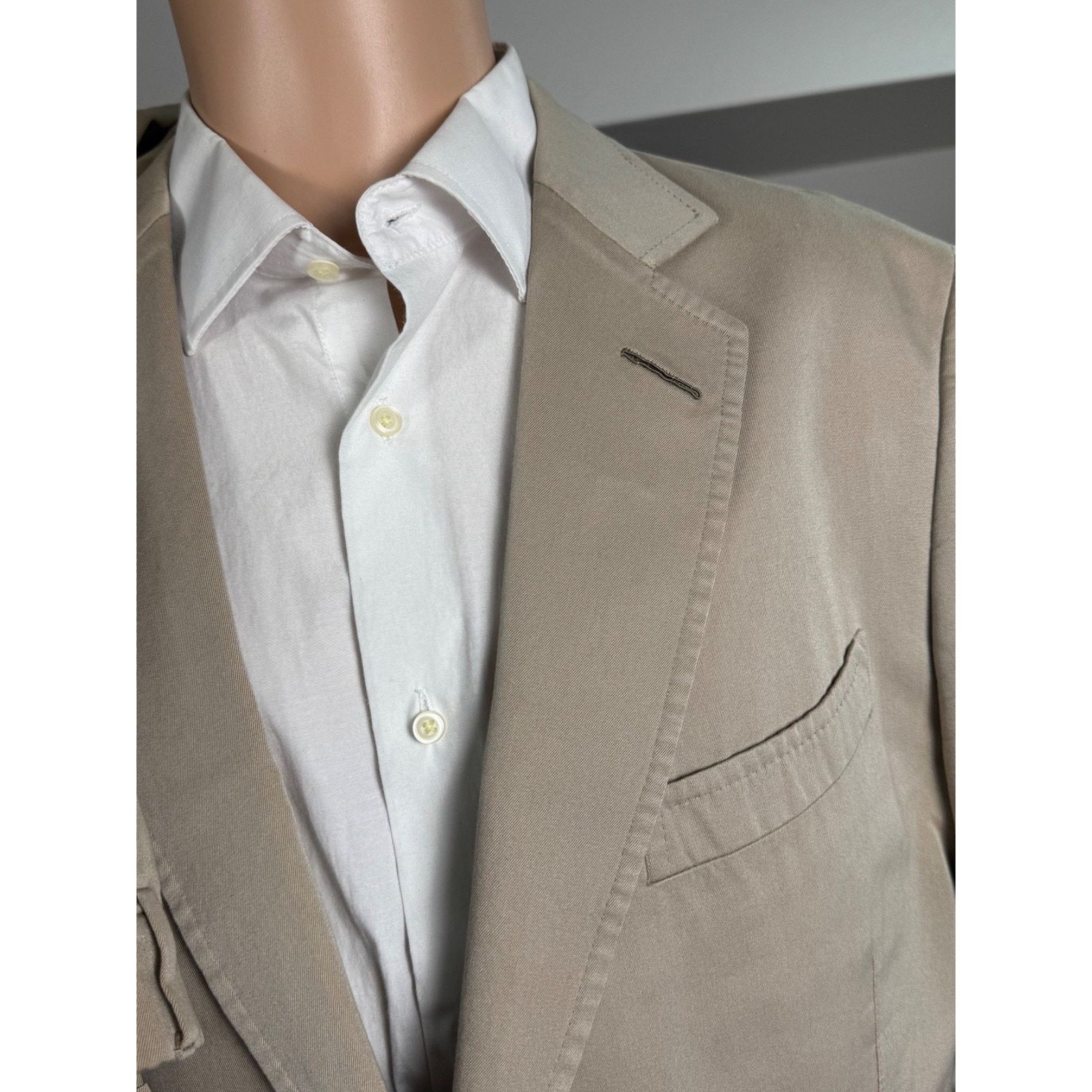 Tom Ford Tom Ford 2 Pc Summer Cotton Beige Tan Suit 54L 44L 38x32 Size 44L - 11 Thumbnail